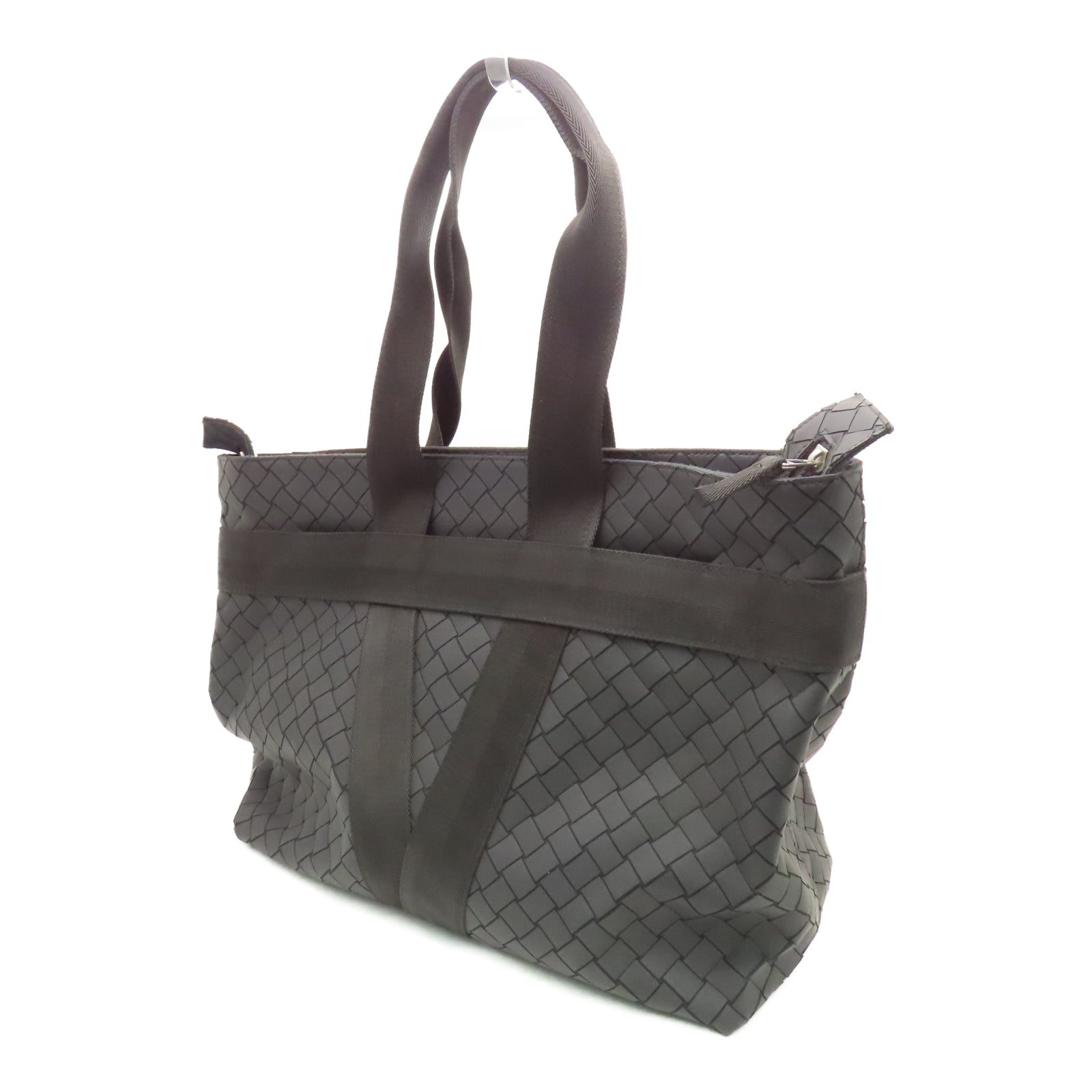 BOTTEGA VENETA PVC Tote Bag银扣手挽袋黑色