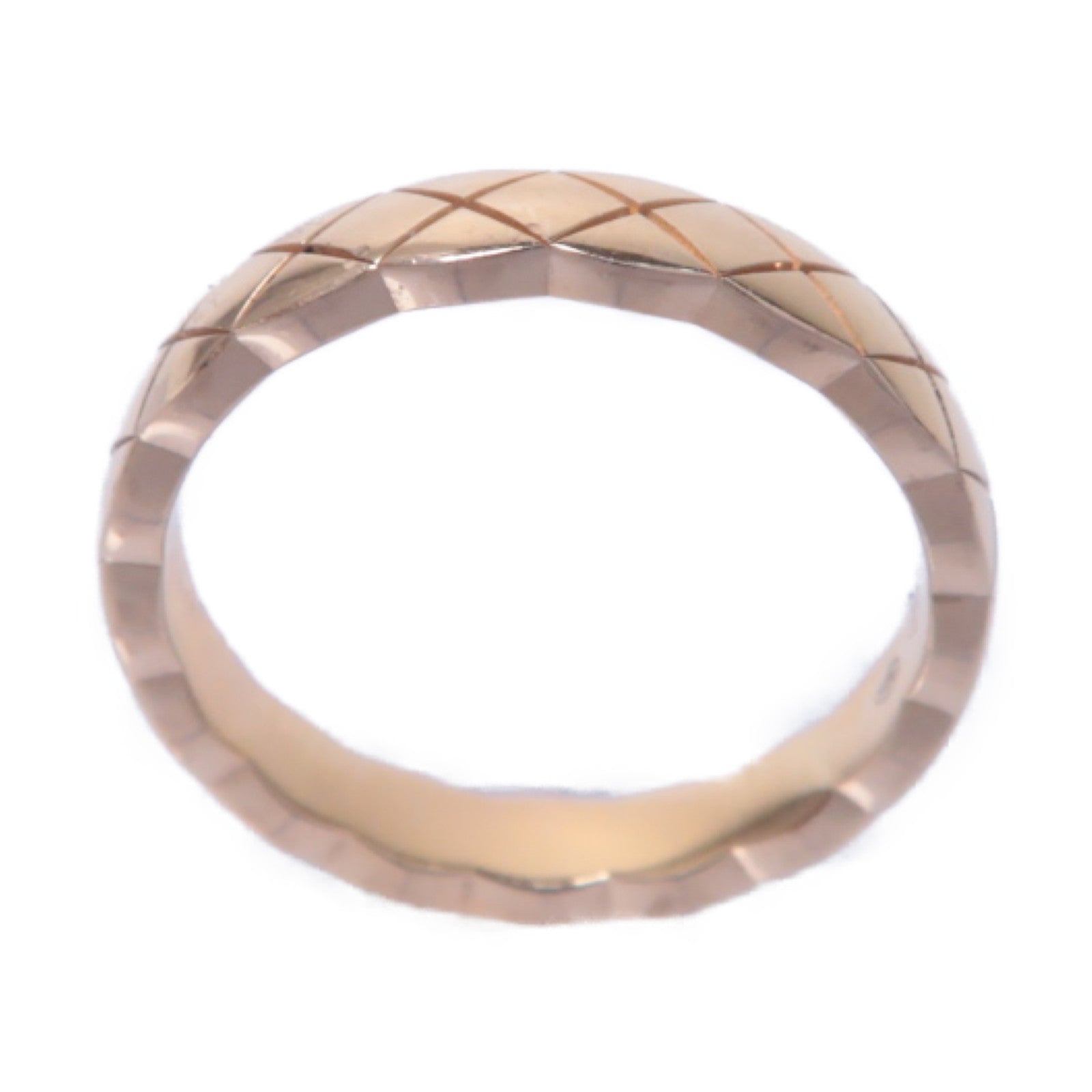 CHANEL 18K玫瑰金Mini Coco Crush Ring戒指US#5.25