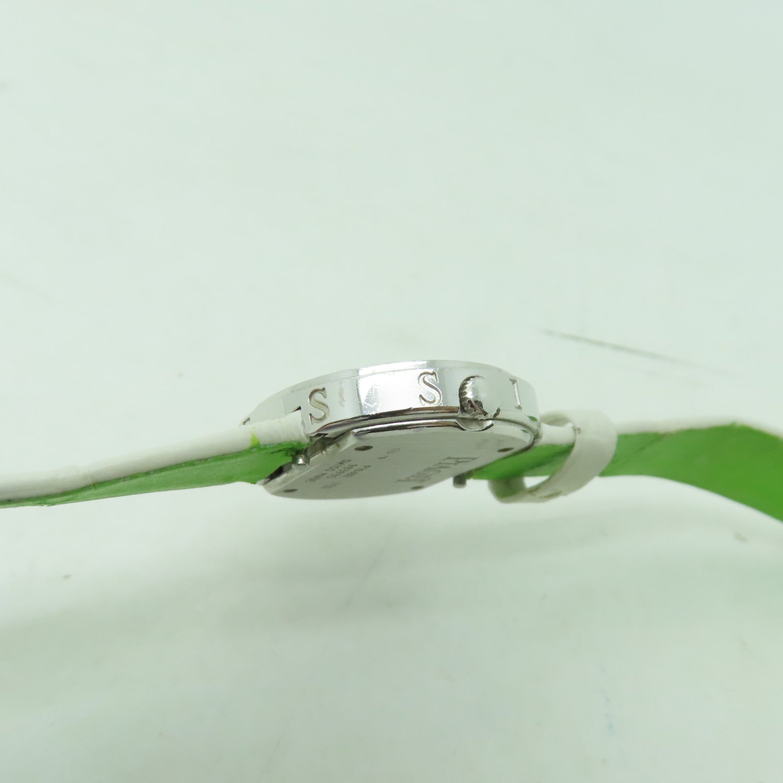 PIAGET Possession皮革帶/18K白金手錶石英機芯銀色