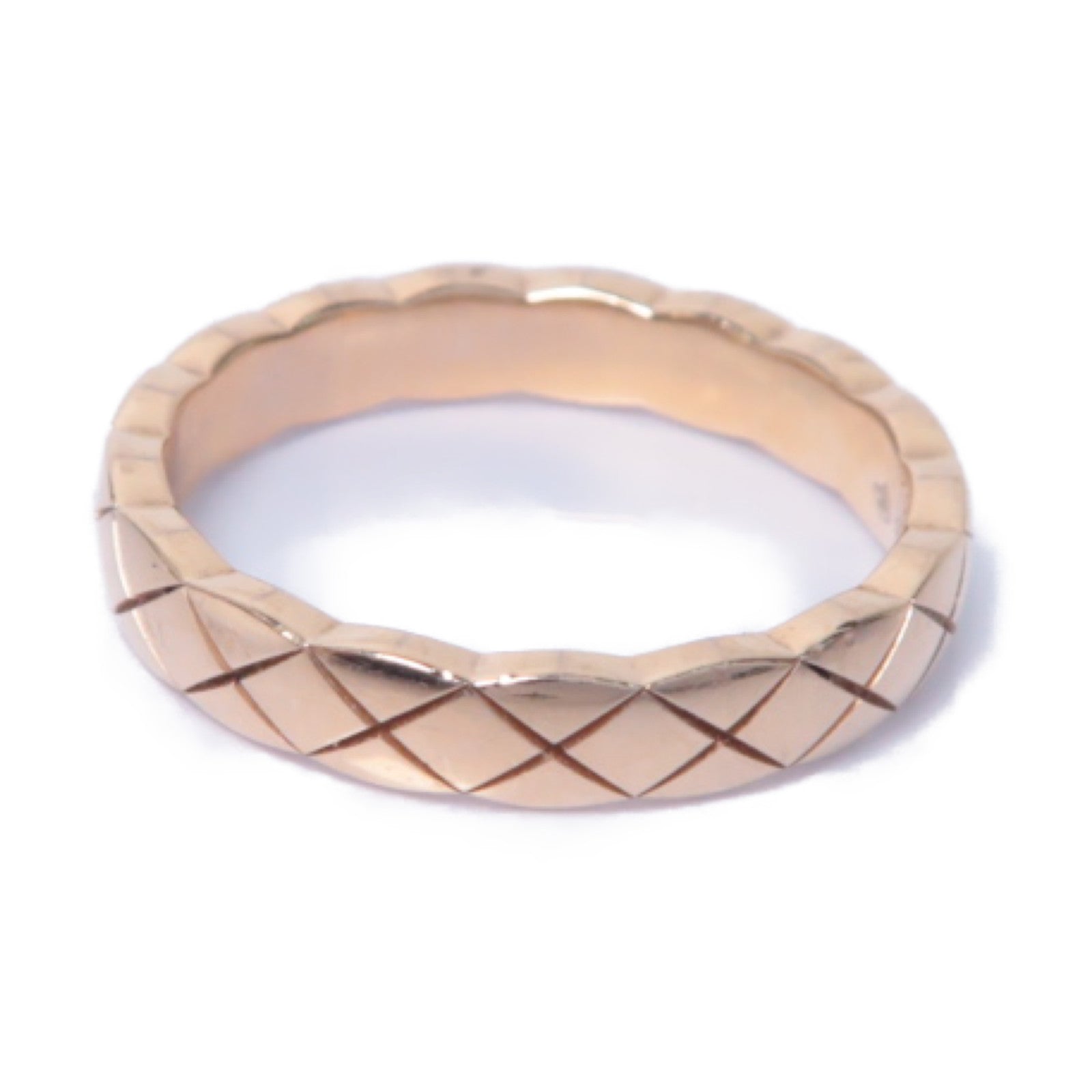 CHANEL 18K玫瑰金Mini Coco Crush Ring戒指US#5.25