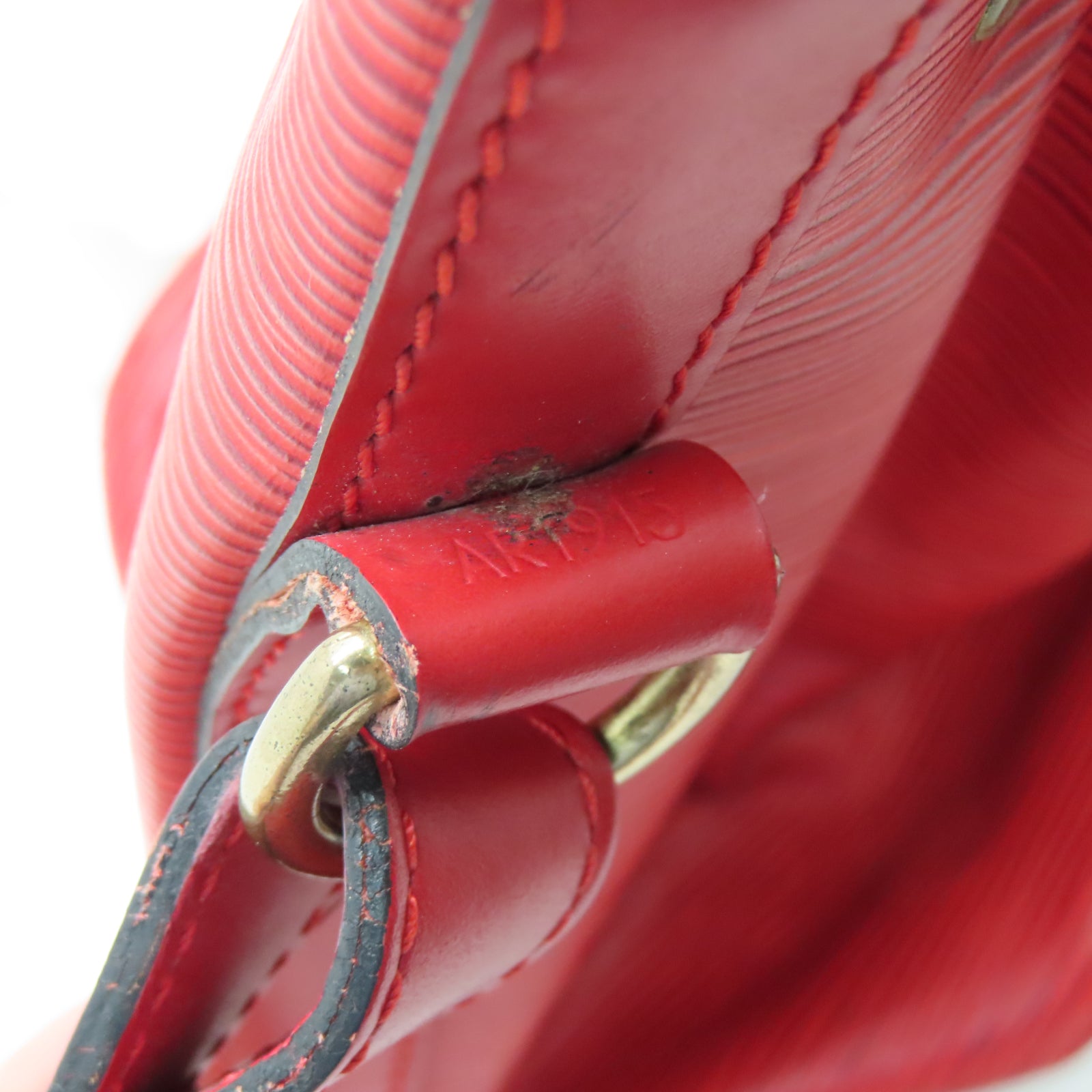 LOUIS VUITTON Epi Noe金扣肩背袋紅色
