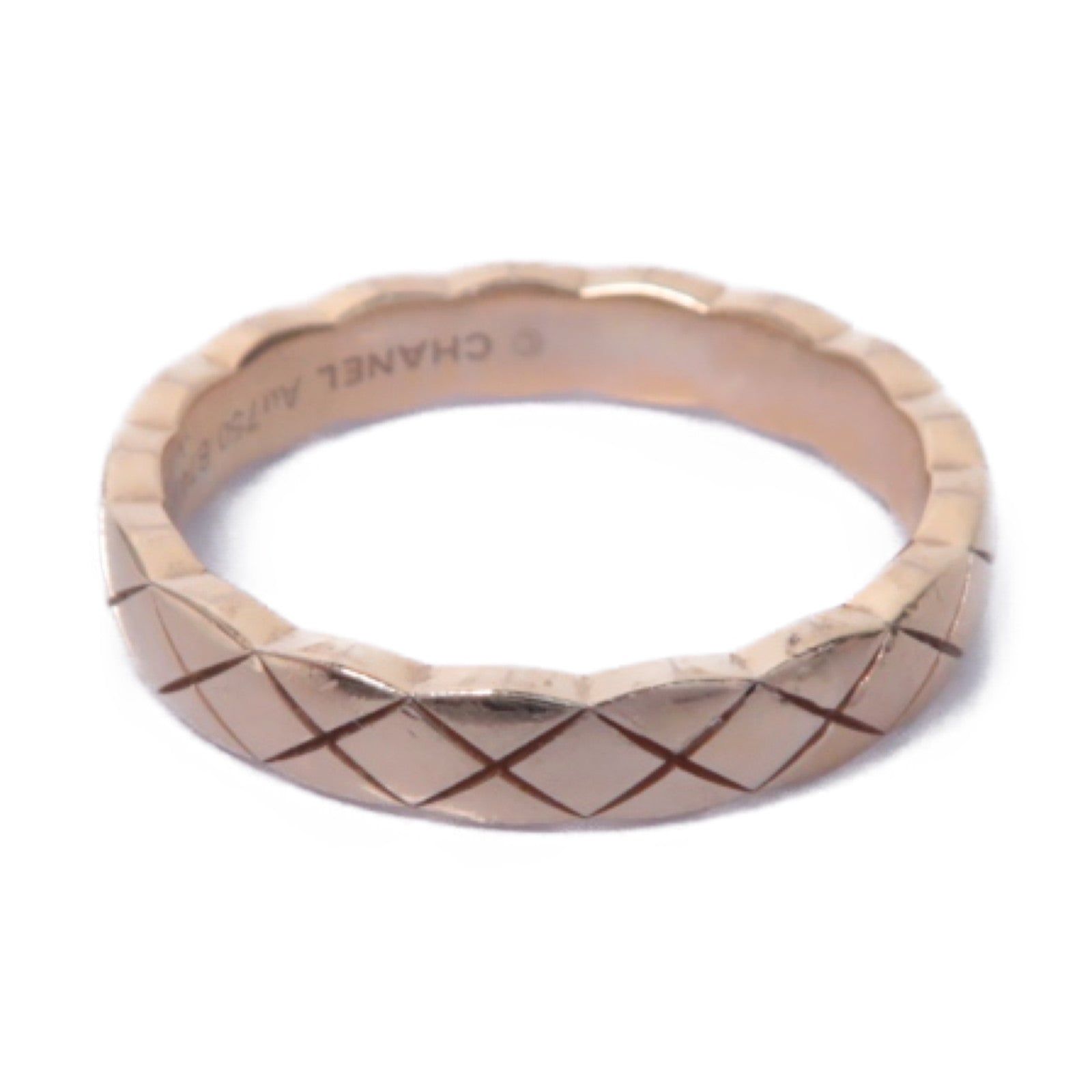 CHANEL 18K玫瑰金Mini Coco Crush Ring戒指US#5.25