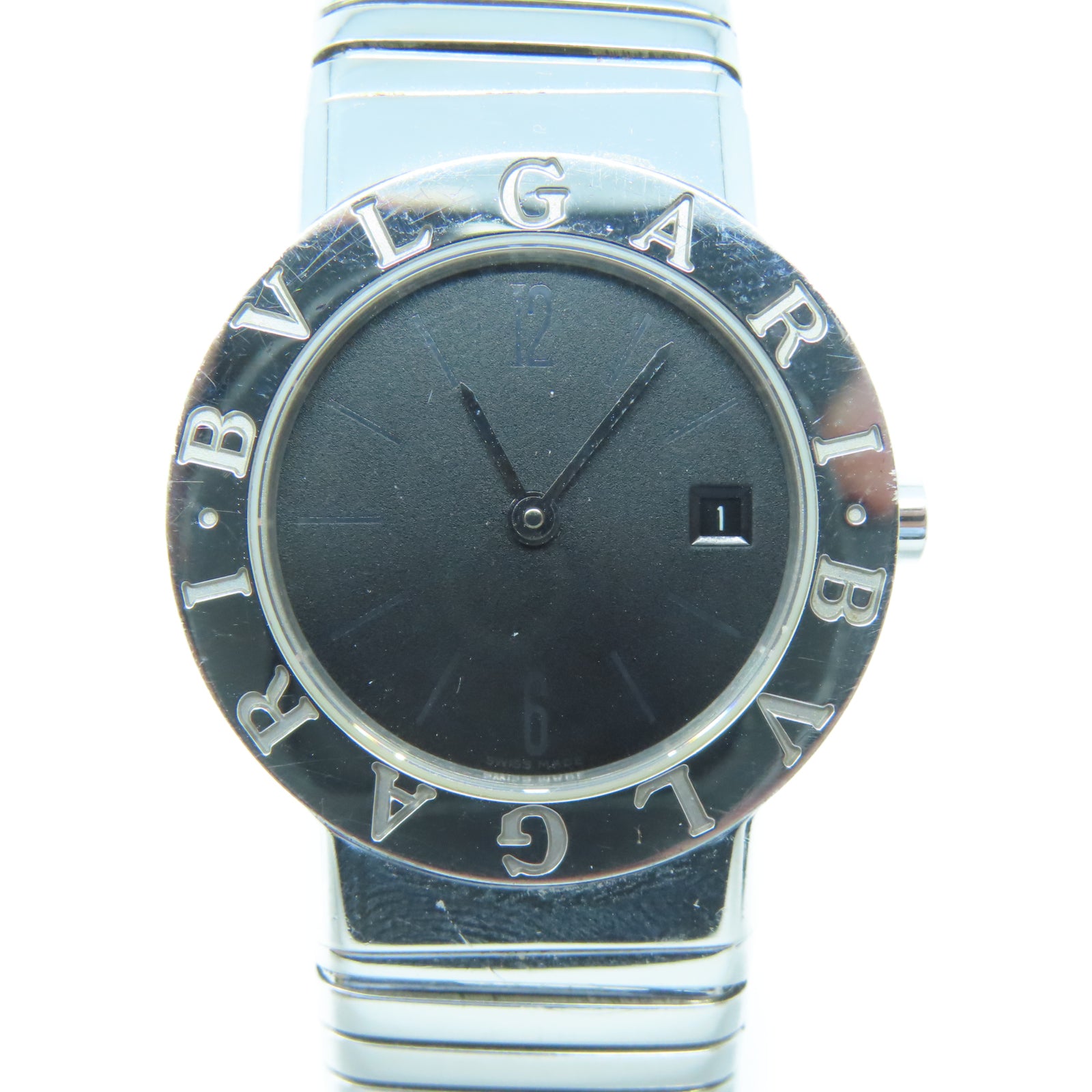 BVLGARI 【激減優惠】Tubogas不鏽鋼手錶自動機芯黑色