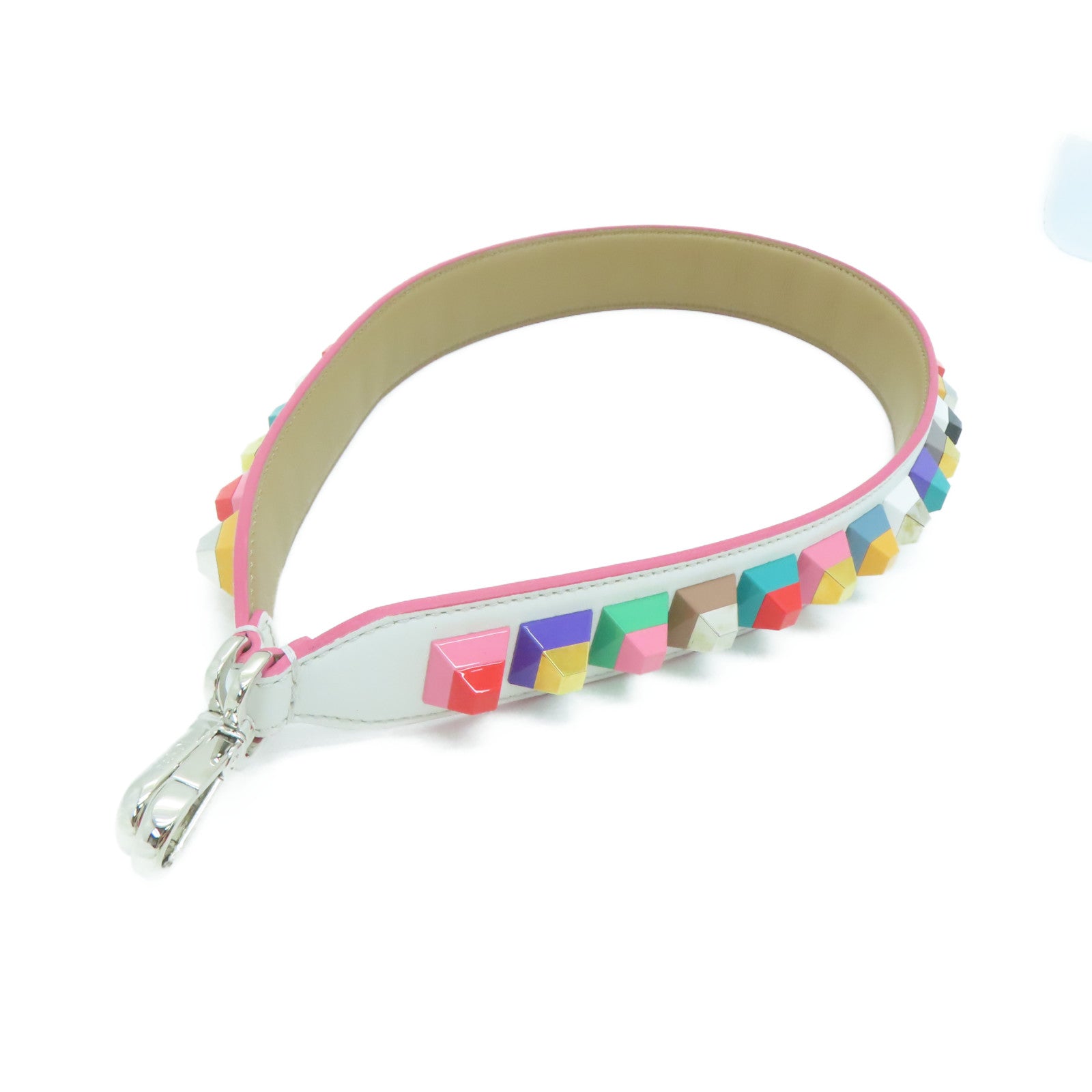 FENDI 牛皮皮革Shoulder Strap肩背帶白色彩色