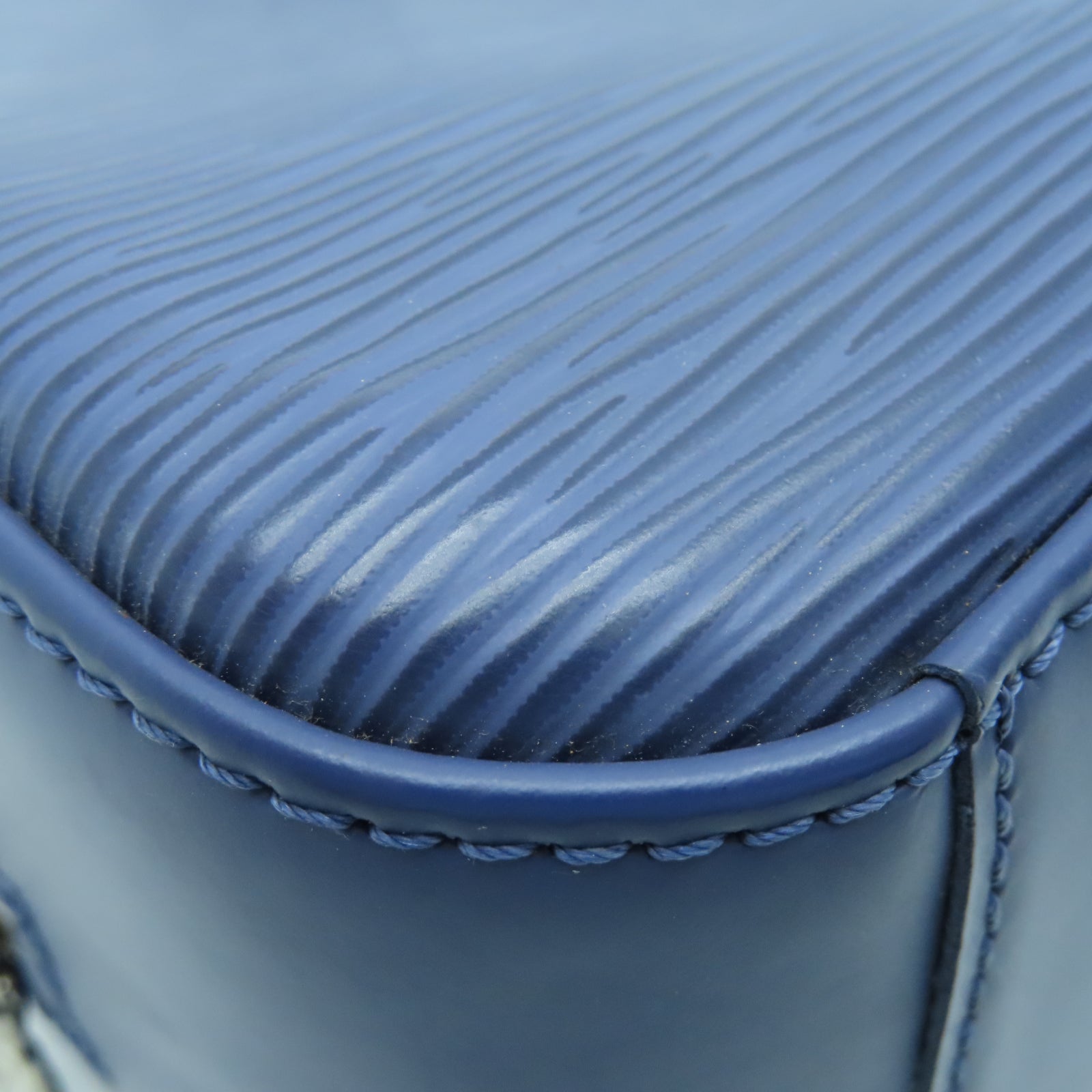 LOUIS VUITTON Epi皮革Jasmine銀扣手挽袋藍色