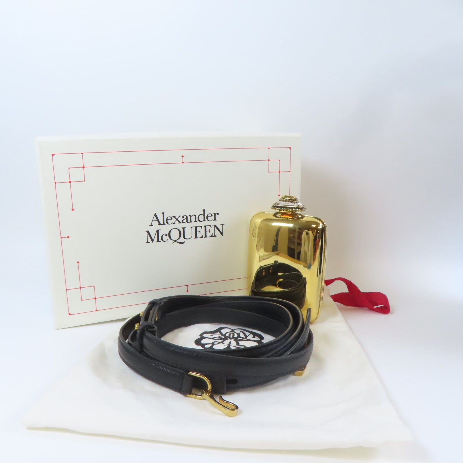 Alexander McQueen 金屬Shoulder Bag金扣肩背袋金色
