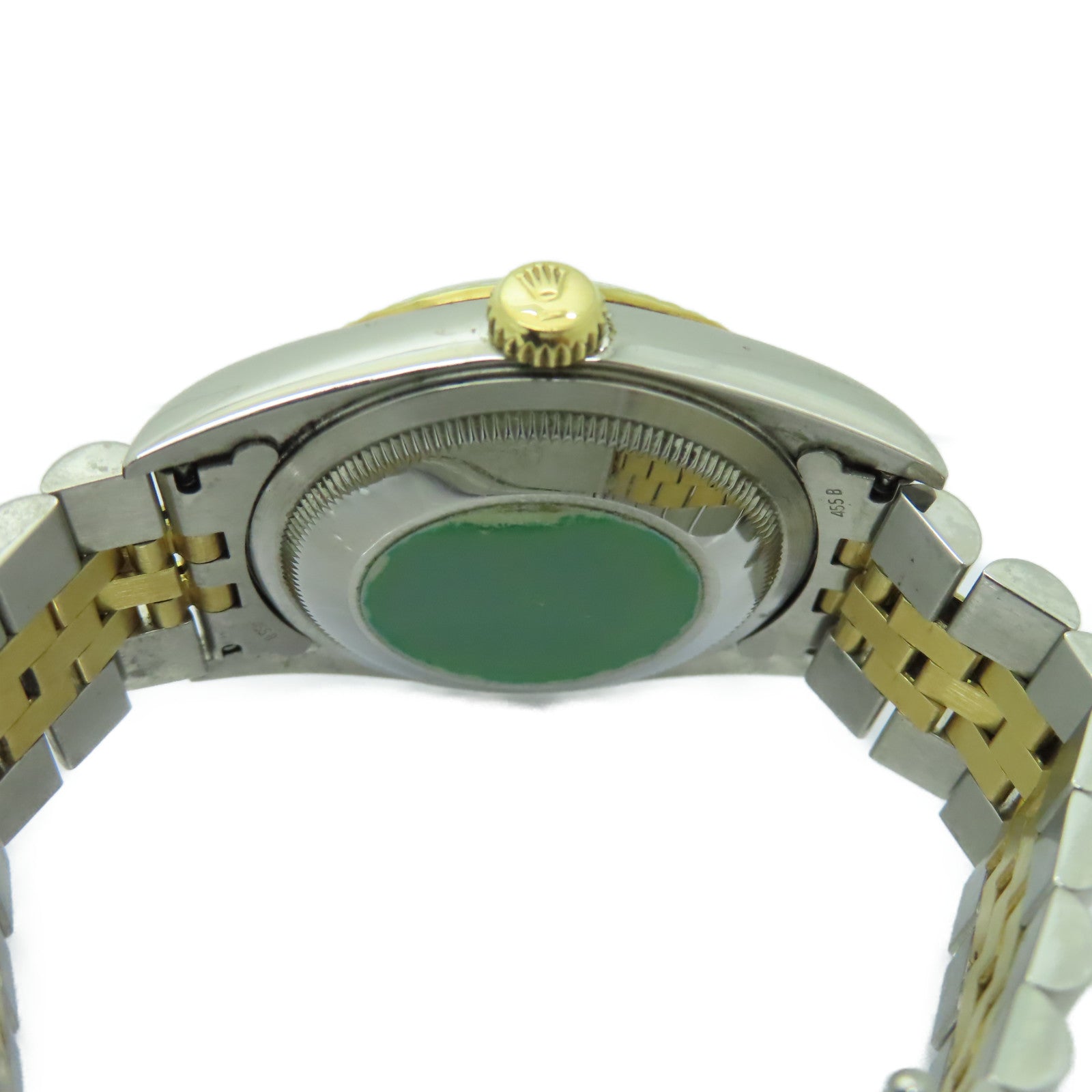 ROLEX Datejust 18K黄金/不鏽鋼鑽石手錶自動機芯黒色