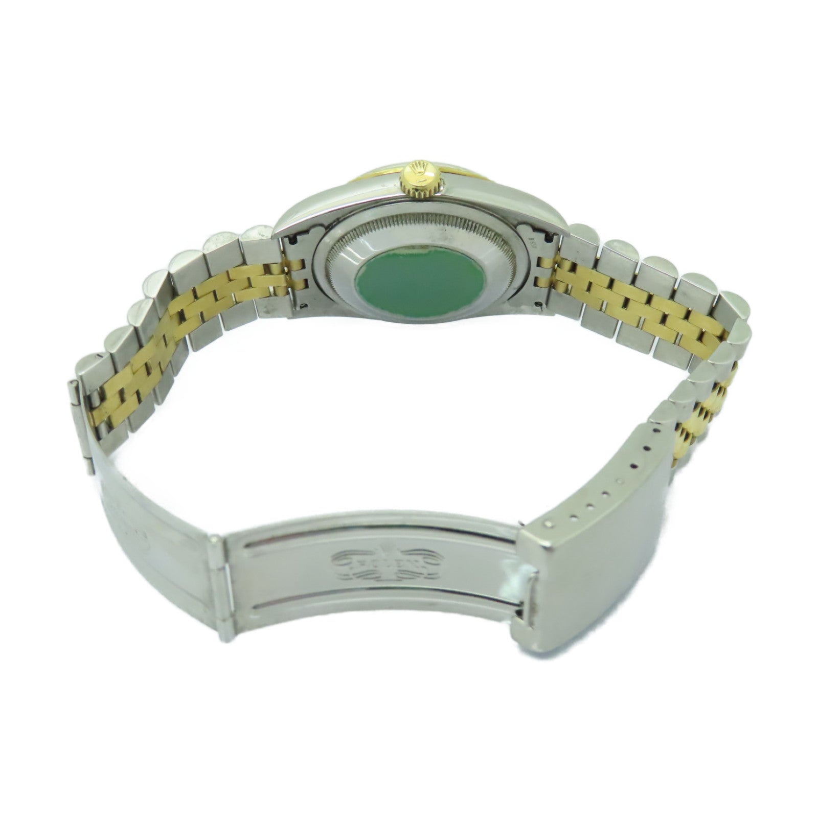 ROLEX Datejust 18K黄金/不鏽鋼鑽石手錶自動機芯黒色