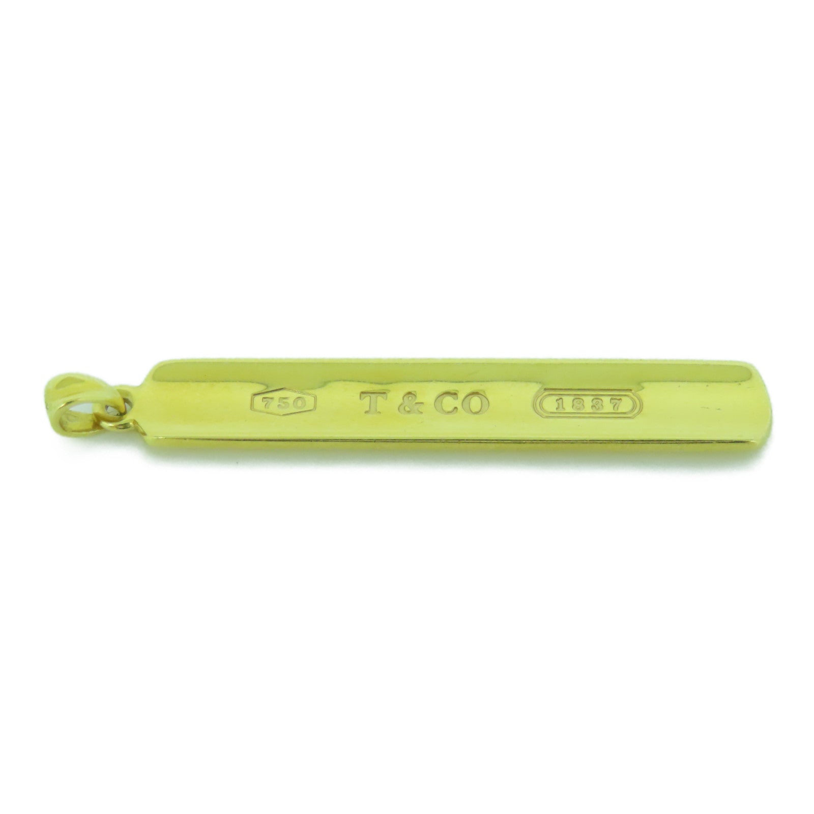 TIFFANY＆CO 18K黃金1837 Bar Top吊墜