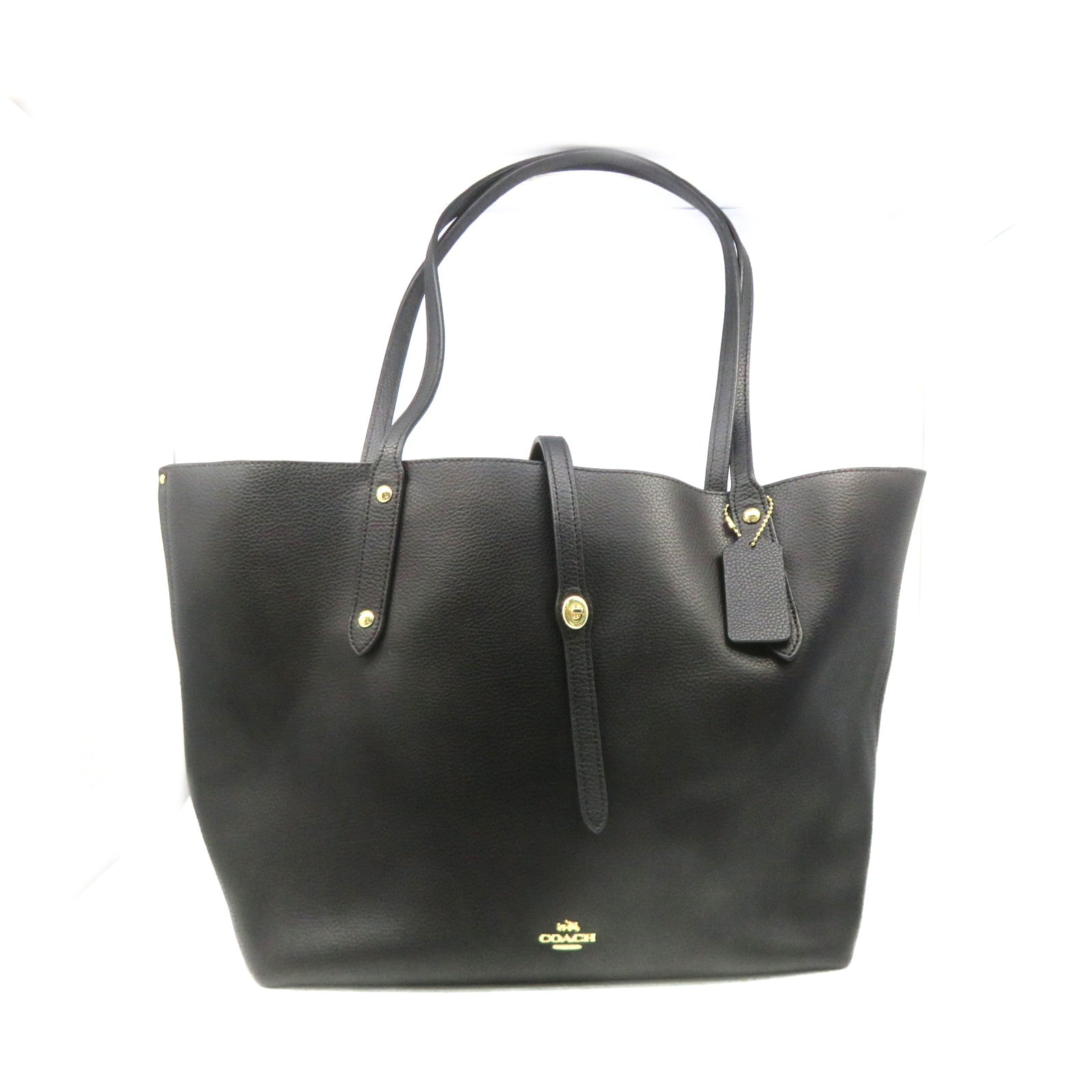 COACH Leather Shoulder Bag Black/Red