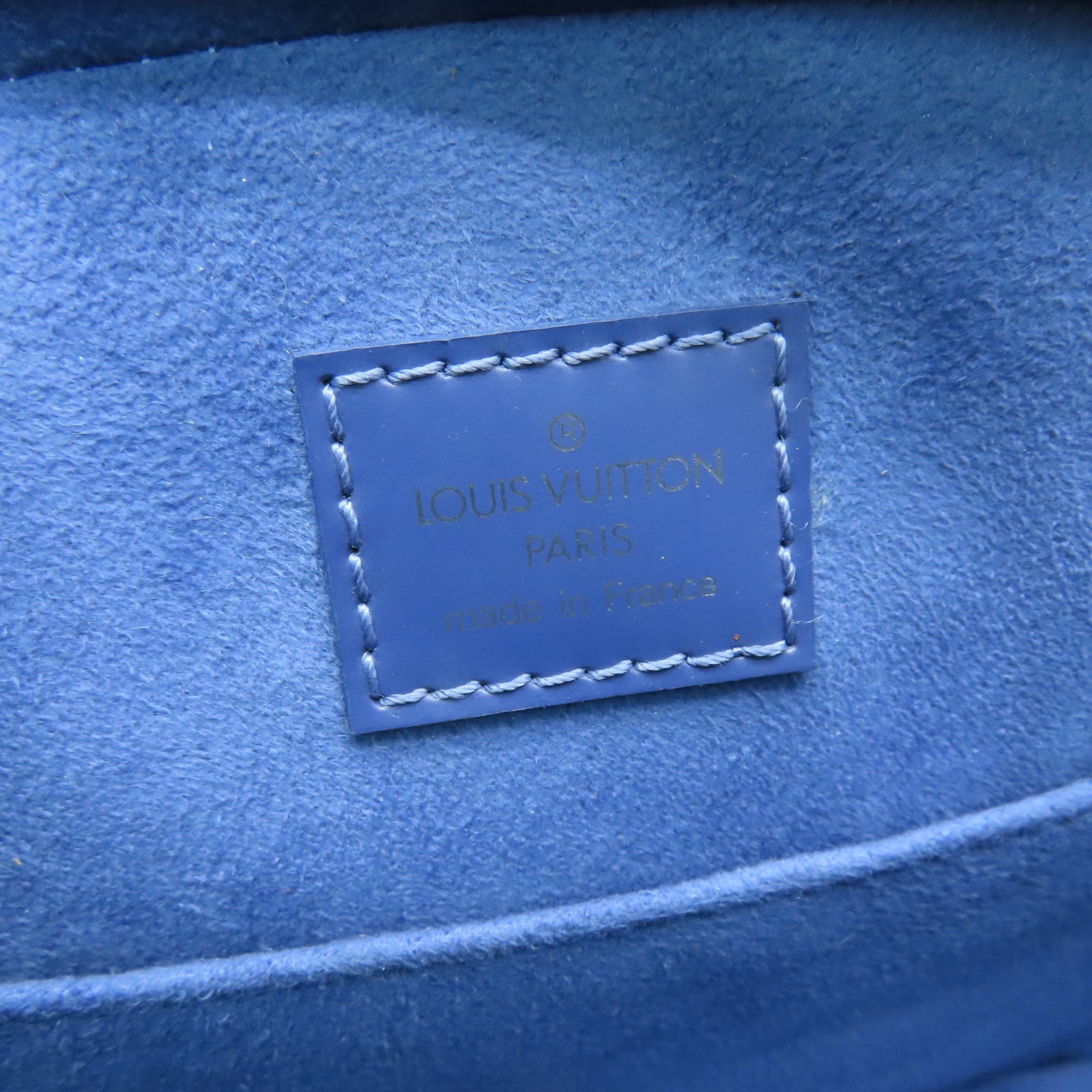 LOUIS VUITTON Epi皮革Jasmine銀扣手挽袋藍色