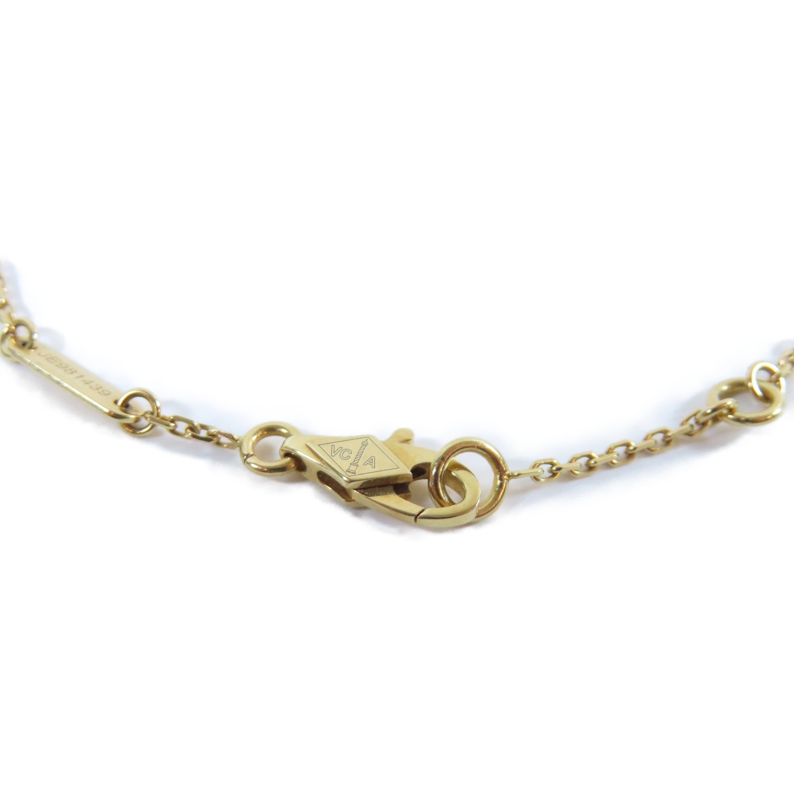 Van Cleef & Arpels 18K黃金Butterfly Bracelet手鏈金色/白色