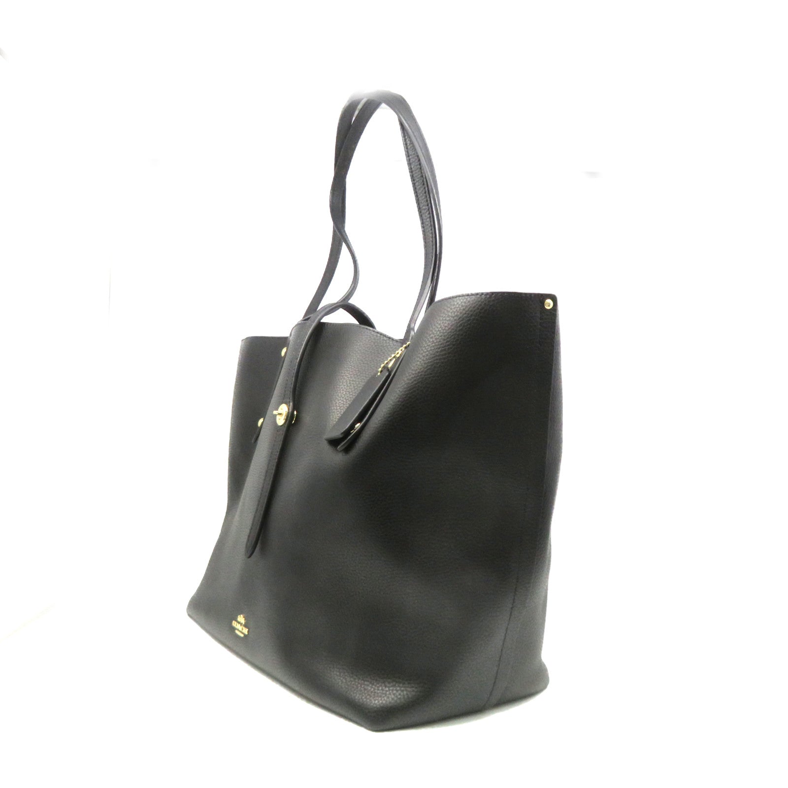 COACH Leather Shoulder Bag Black/Red