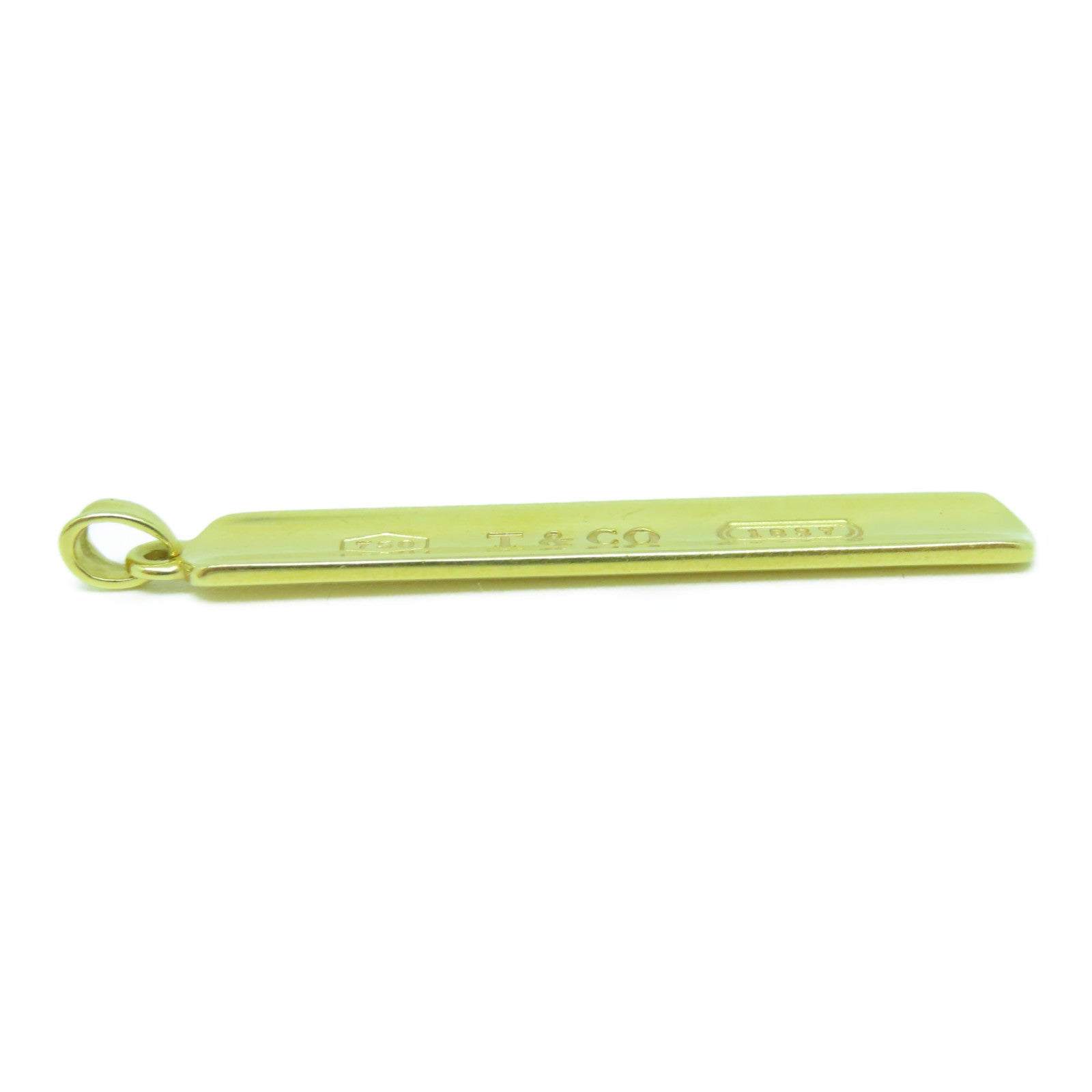 TIFFANY＆CO 18K黃金1837 Bar Top吊墜