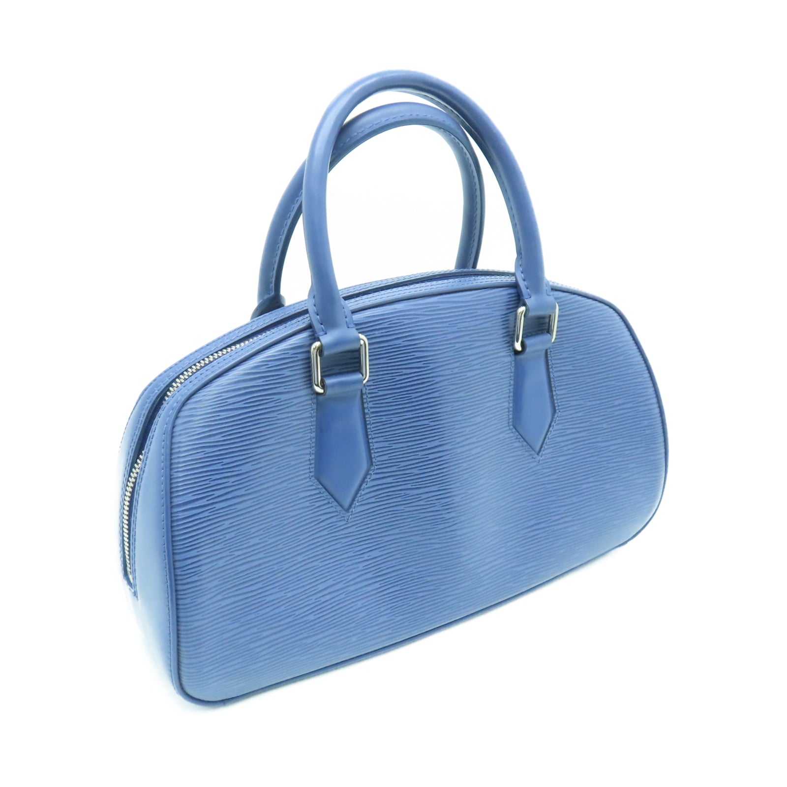 LOUIS VUITTON Epi皮革Jasmine銀扣手挽袋藍色