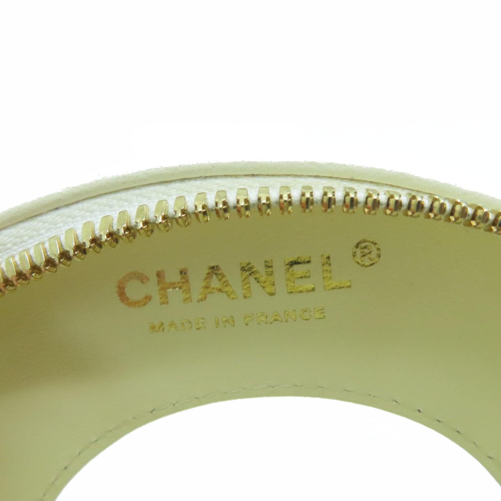 CHANEL 【激減優惠】羊皮皮革/PVC Chain Shoulder金扣鏈帶肩背袋白色/黑色