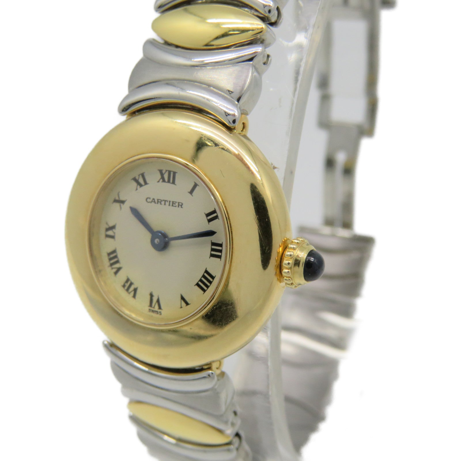 CARTIER 【激减优惠】18K黄金/不锈钢Colisee MM石英机芯手表白色