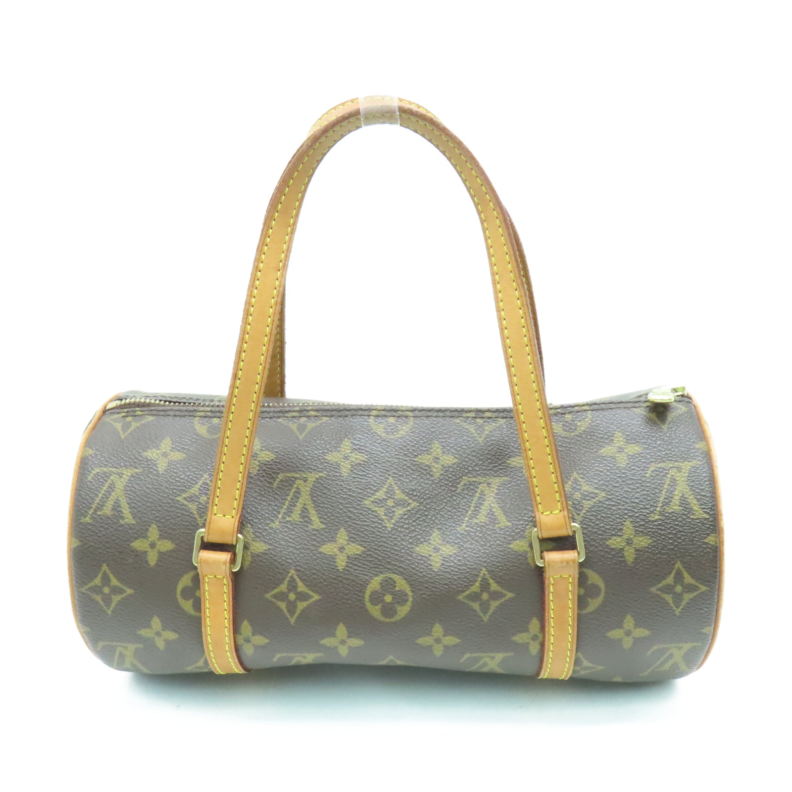LOUIS VUITTON Monogram Papillon PM金扣肩背袋棕色