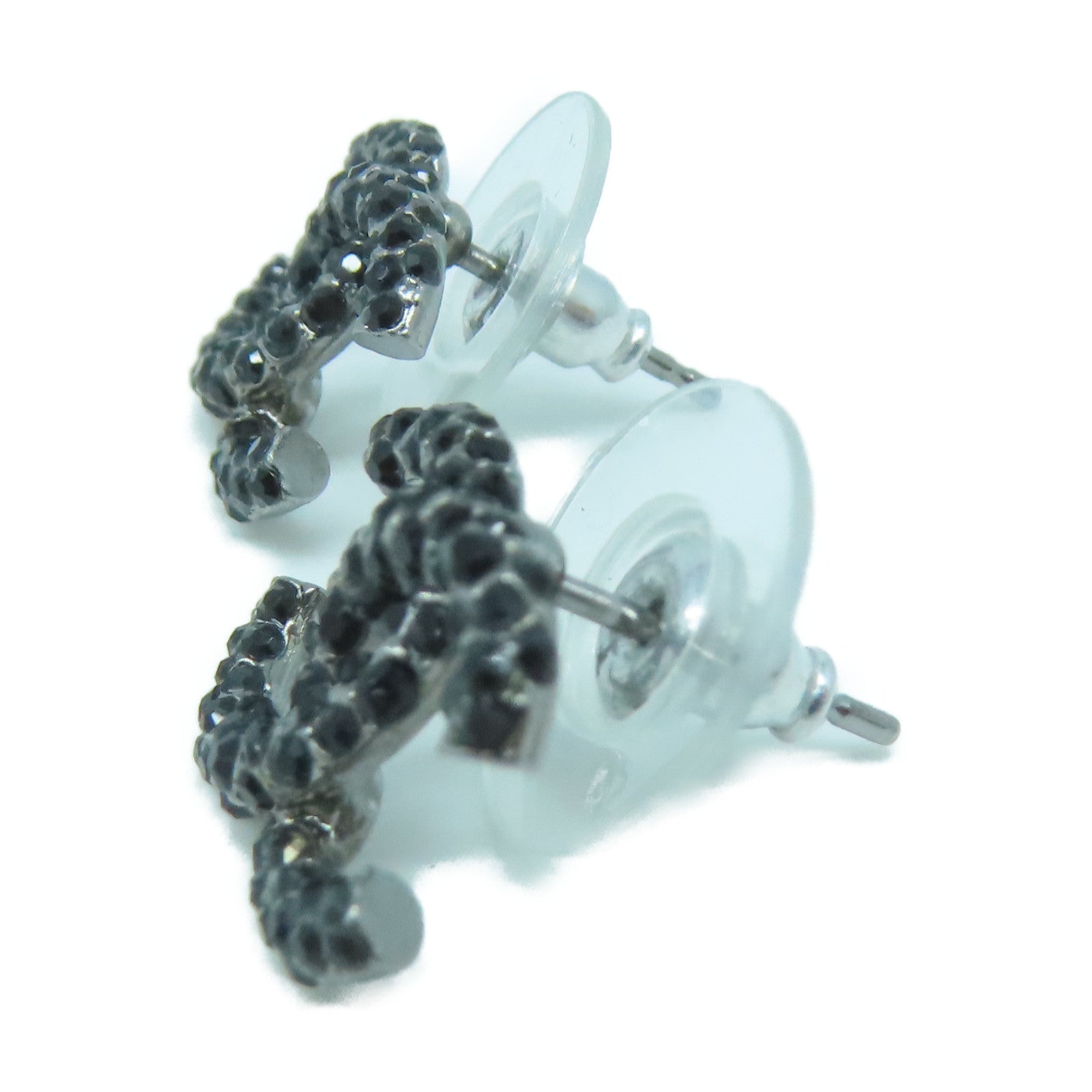 CHANEL 金屬Earrings耳環黑色/銀色