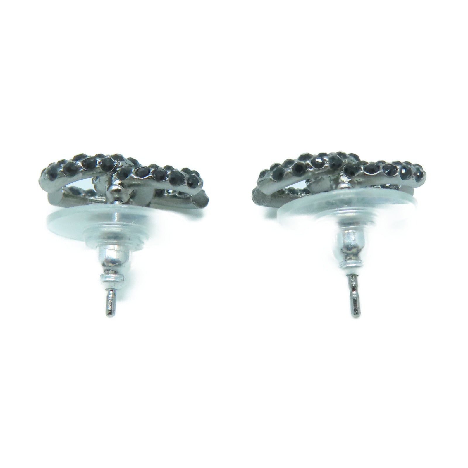 CHANEL 金屬Earrings耳環黑色/銀色