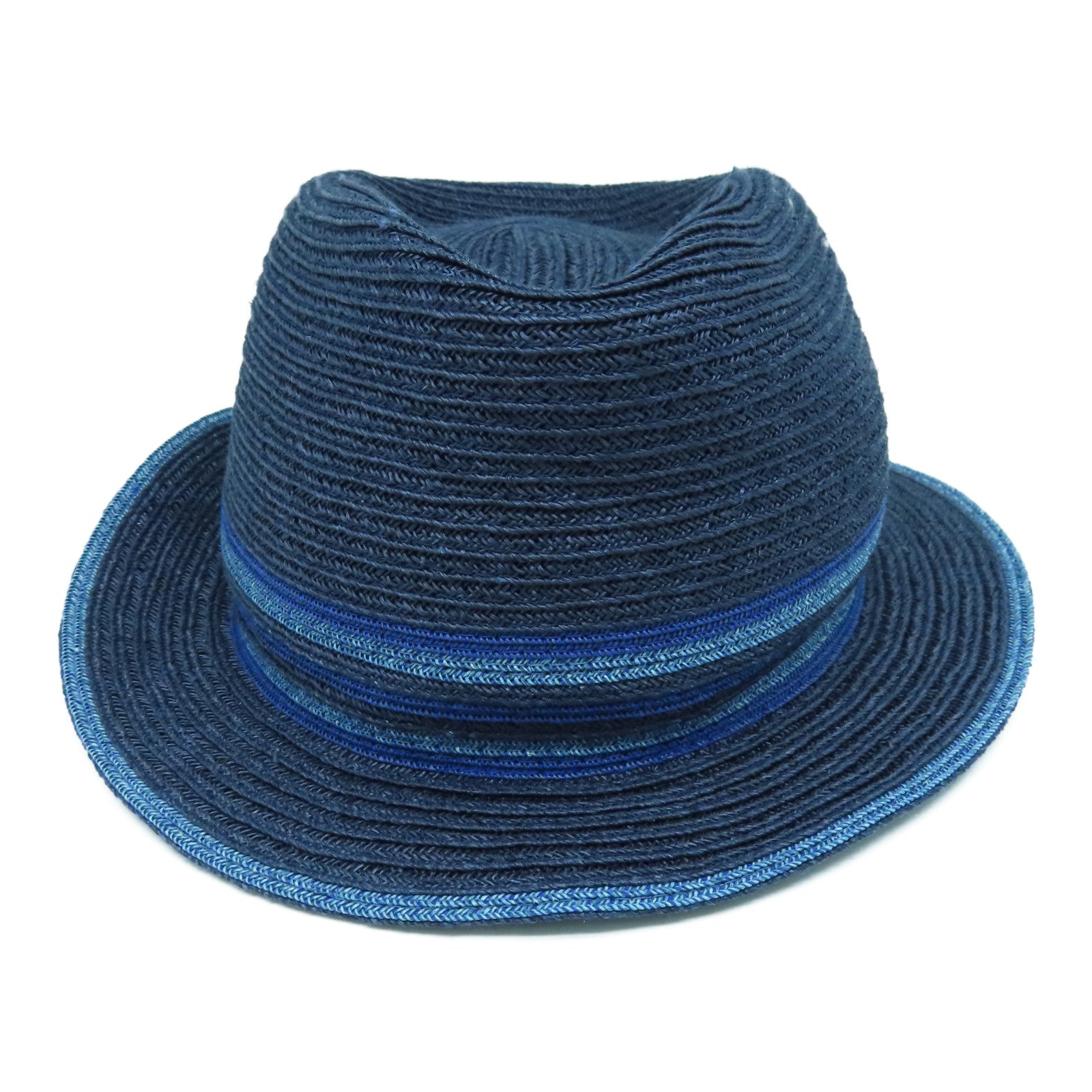 HERMES 麻質Straw Hat草帽藍色#59