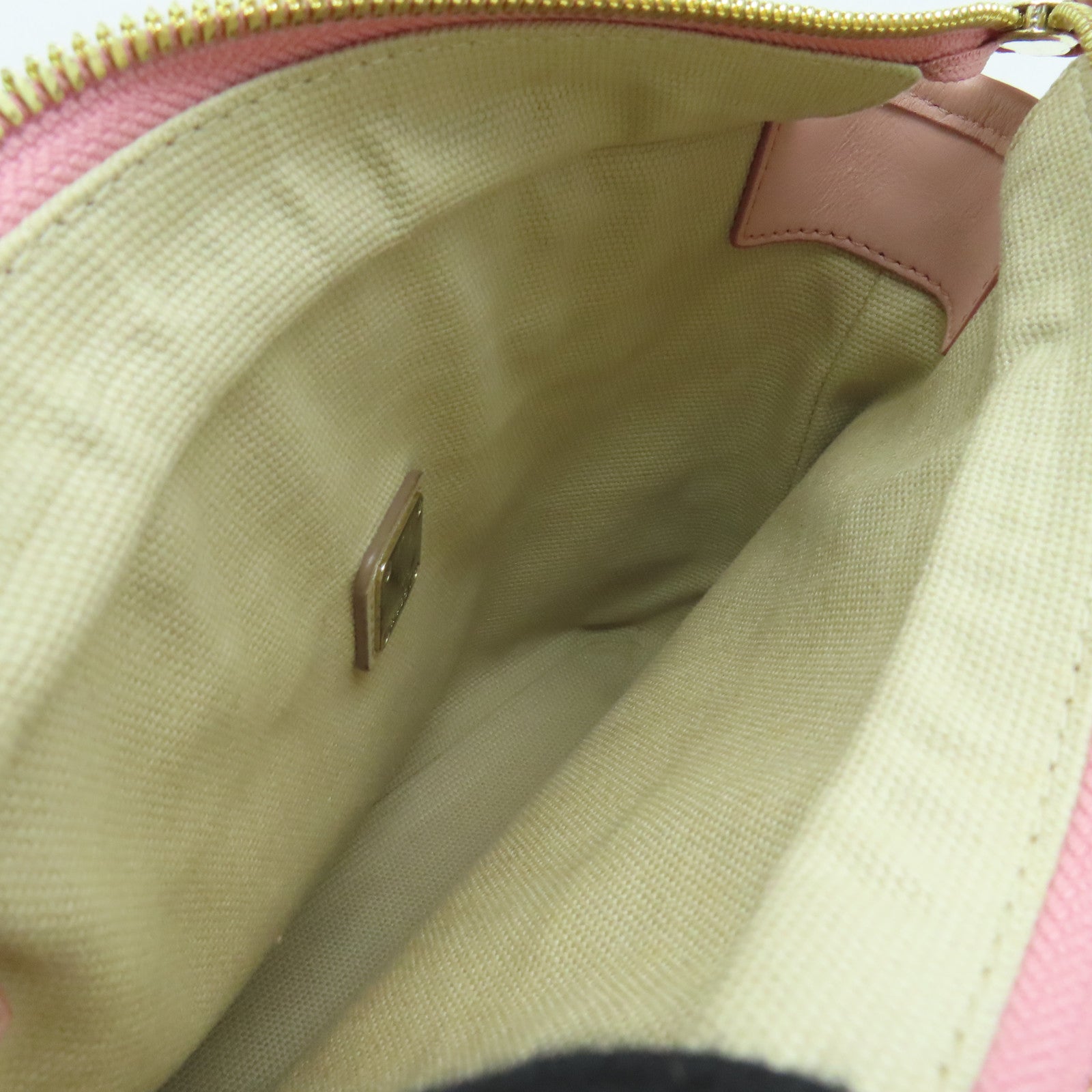 MCM Cowhide Leather 2way Shoulder Bag Gold Buckle Handle Shoulder Bag Pink