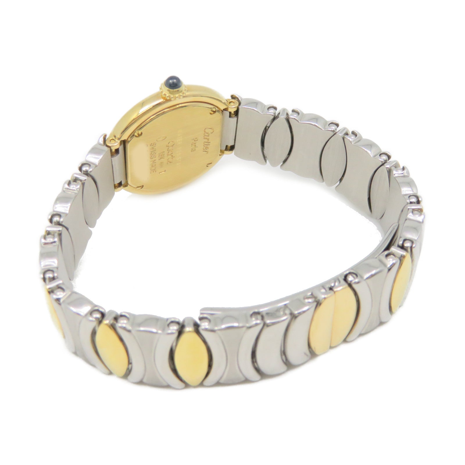 CARTIER 【激减优惠】18K黄金/不锈钢Colisee MM石英机芯手表白色
