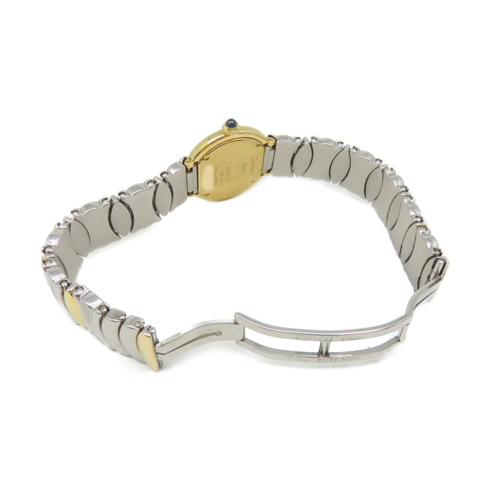 CARTIER 【激减优惠】18K黄金/不锈钢Colisee MM石英机芯手表白色