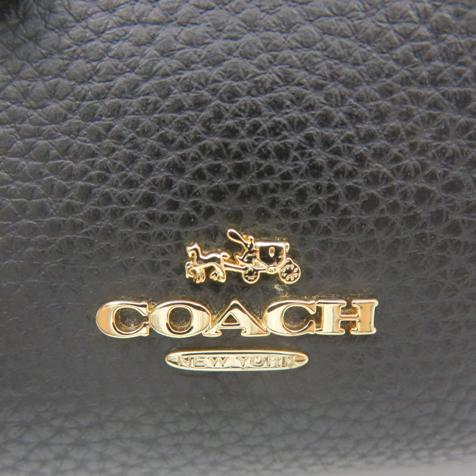 COACH Leather Shoulder Bag Black/Red