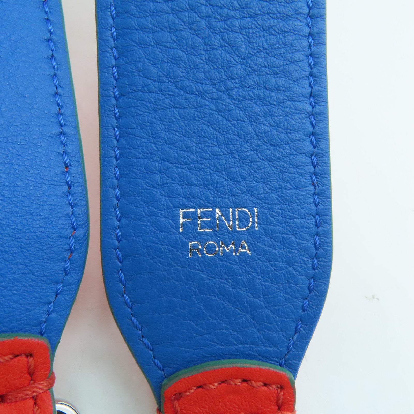FENDI cowhide leather Shoulder Strap red blue