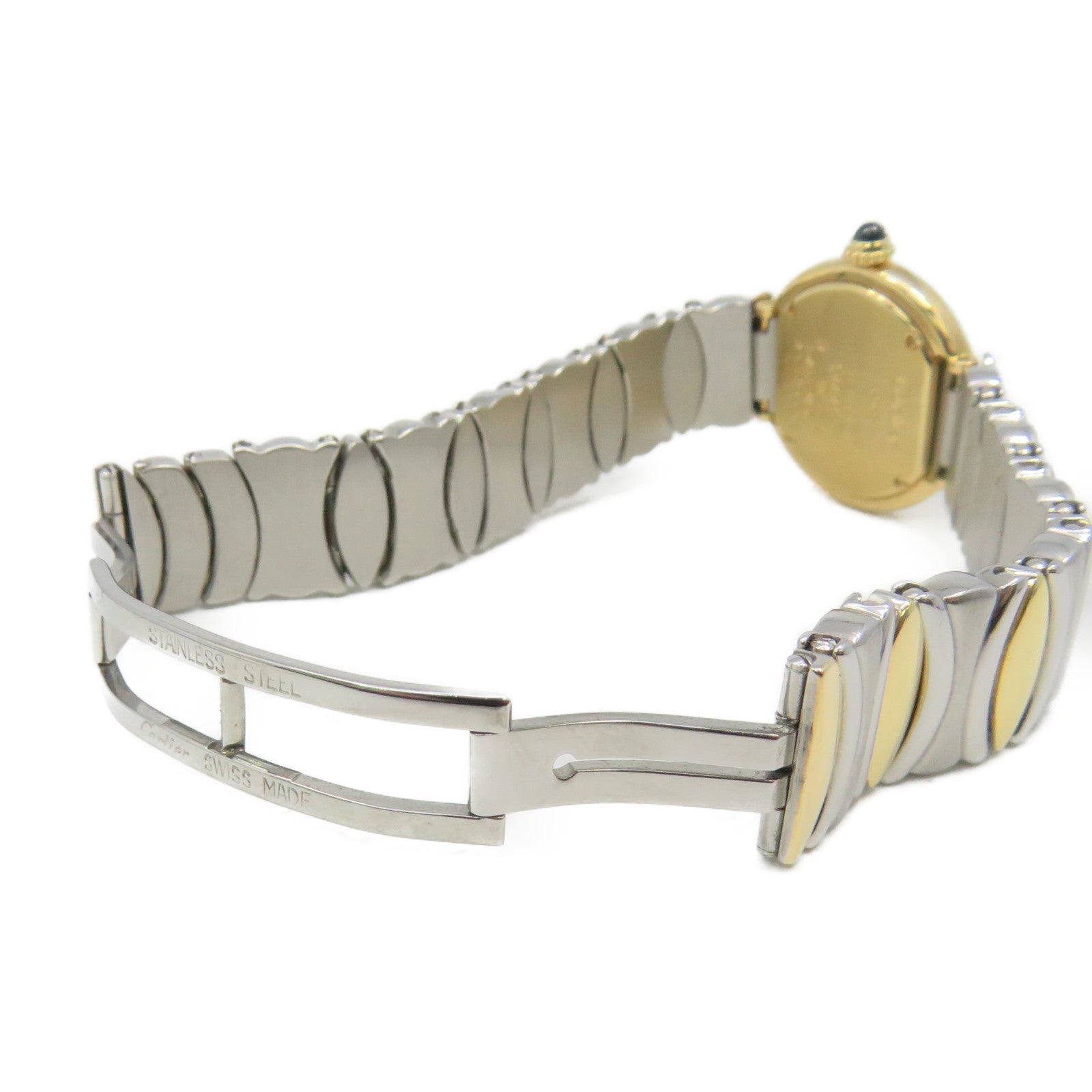 CARTIER 【激减优惠】18K黄金/不锈钢Colisee MM石英机芯手表白色