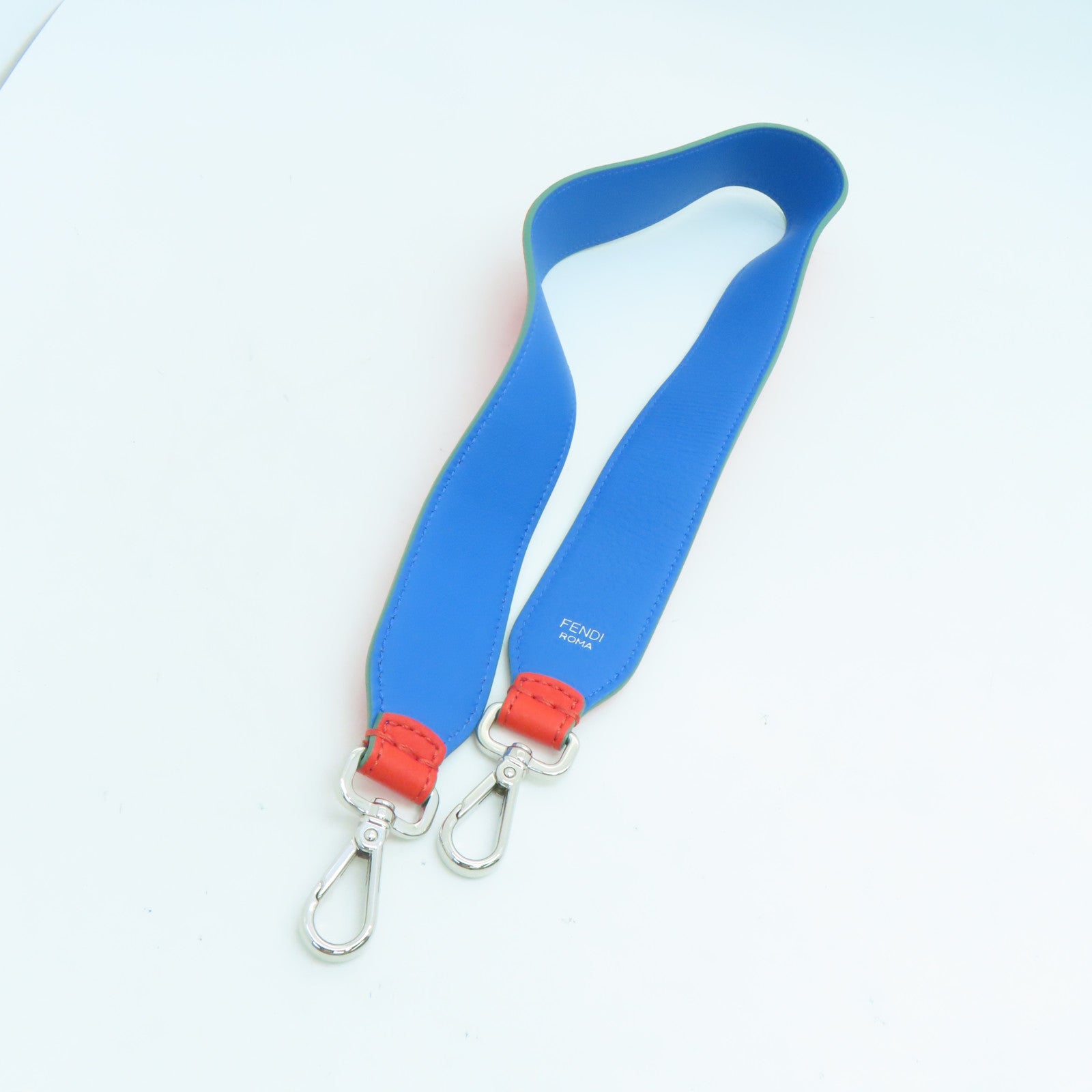 FENDI cowhide leather Shoulder Strap red blue