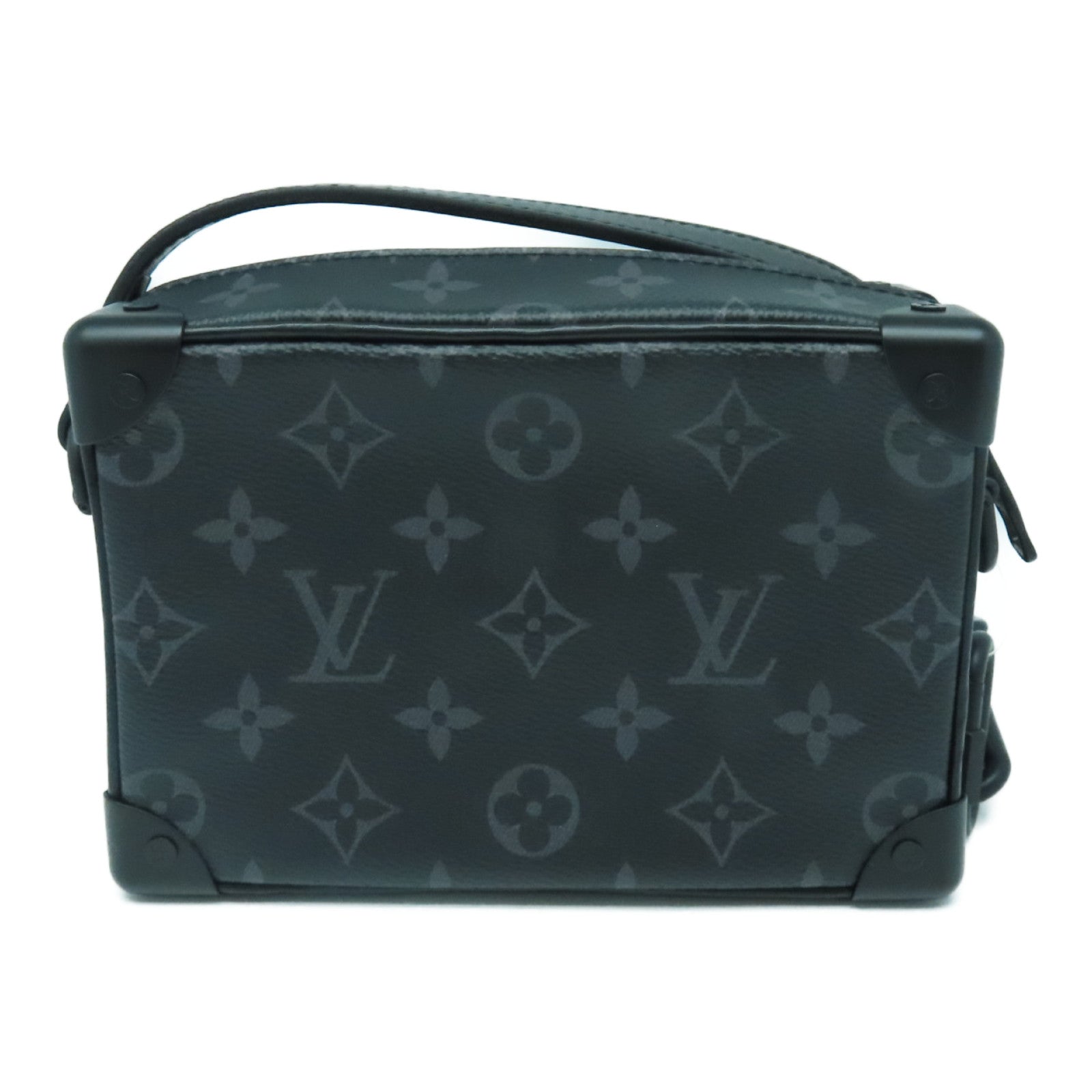LOUIS VUITTON Monogram Eclipse Mini Soft Trunk肩背袋黑色