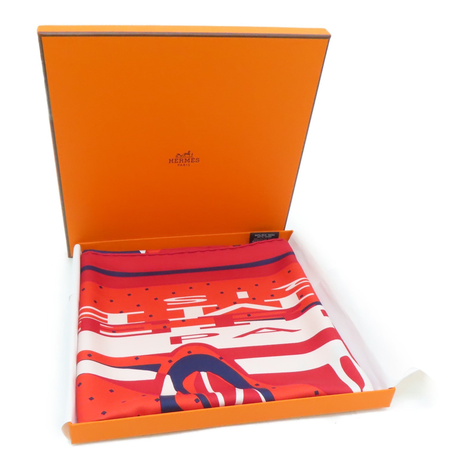 HERMES 【激減優惠】絲質Scarf 90絲巾紅色