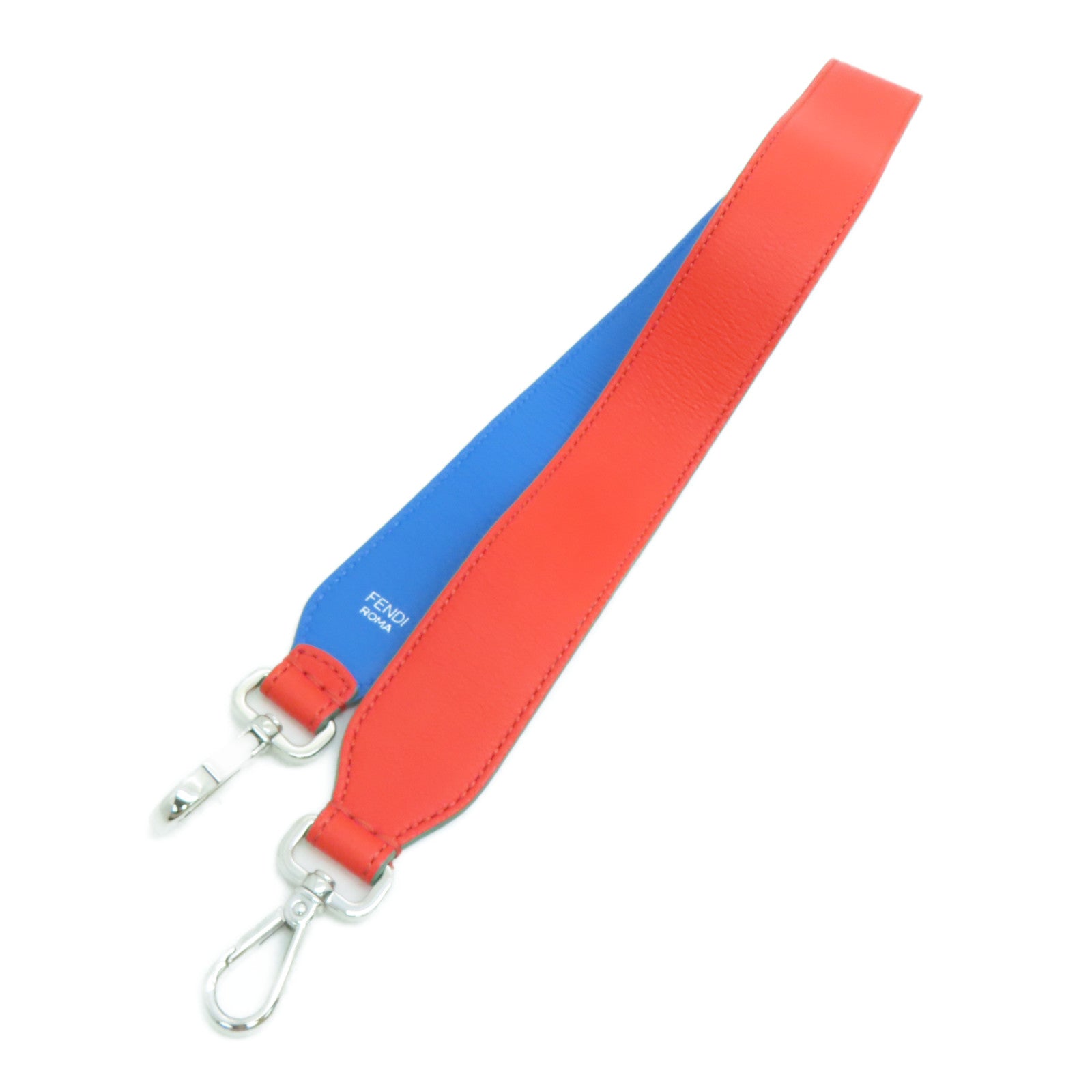 FENDI cowhide leather Shoulder Strap red blue