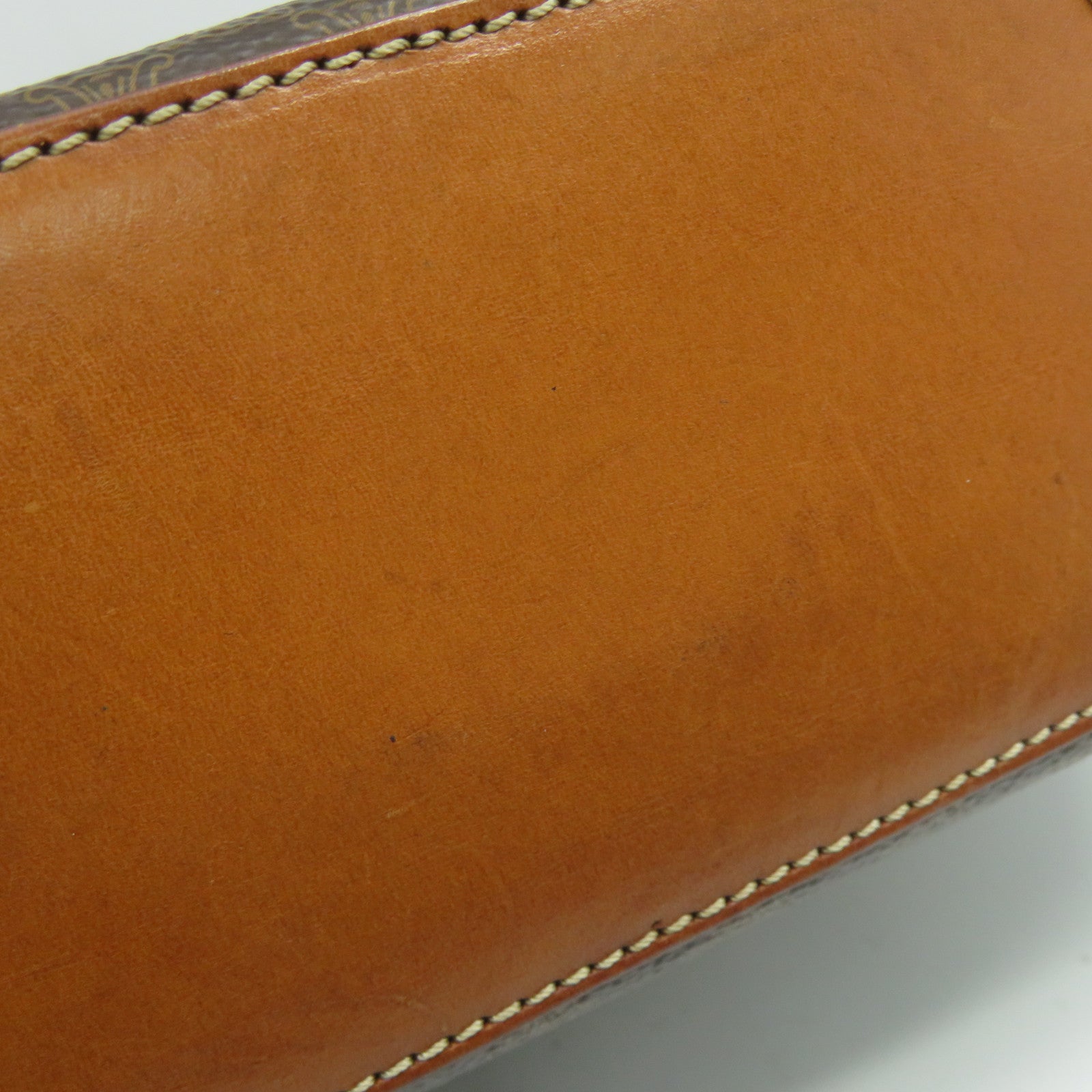 CELINE 塗層帆布Shoulder Bag金扣肩背袋啡色