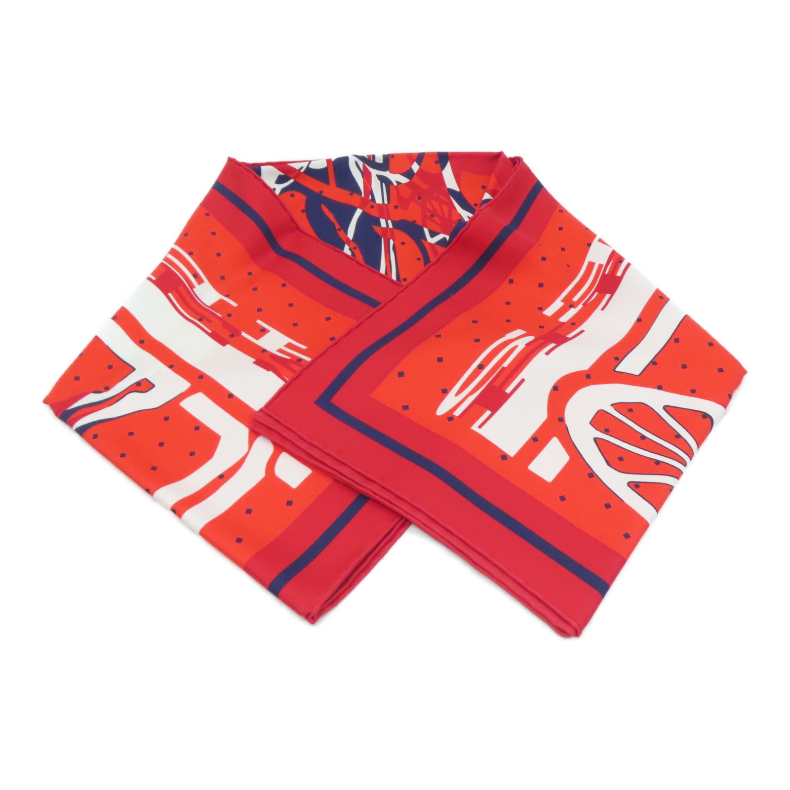HERMES 【激減優惠】絲質Scarf 90絲巾紅色