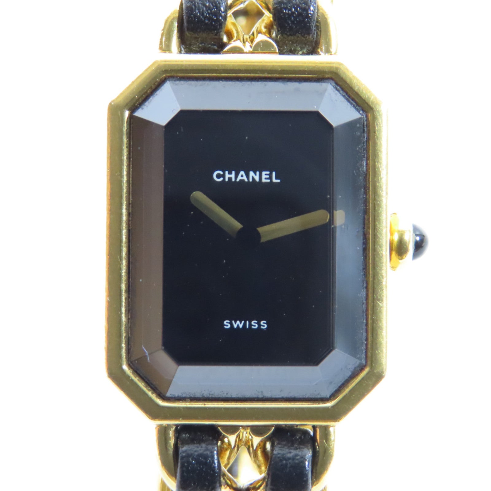CHANEL Premiere M鍍金手錶石英機芯黑色