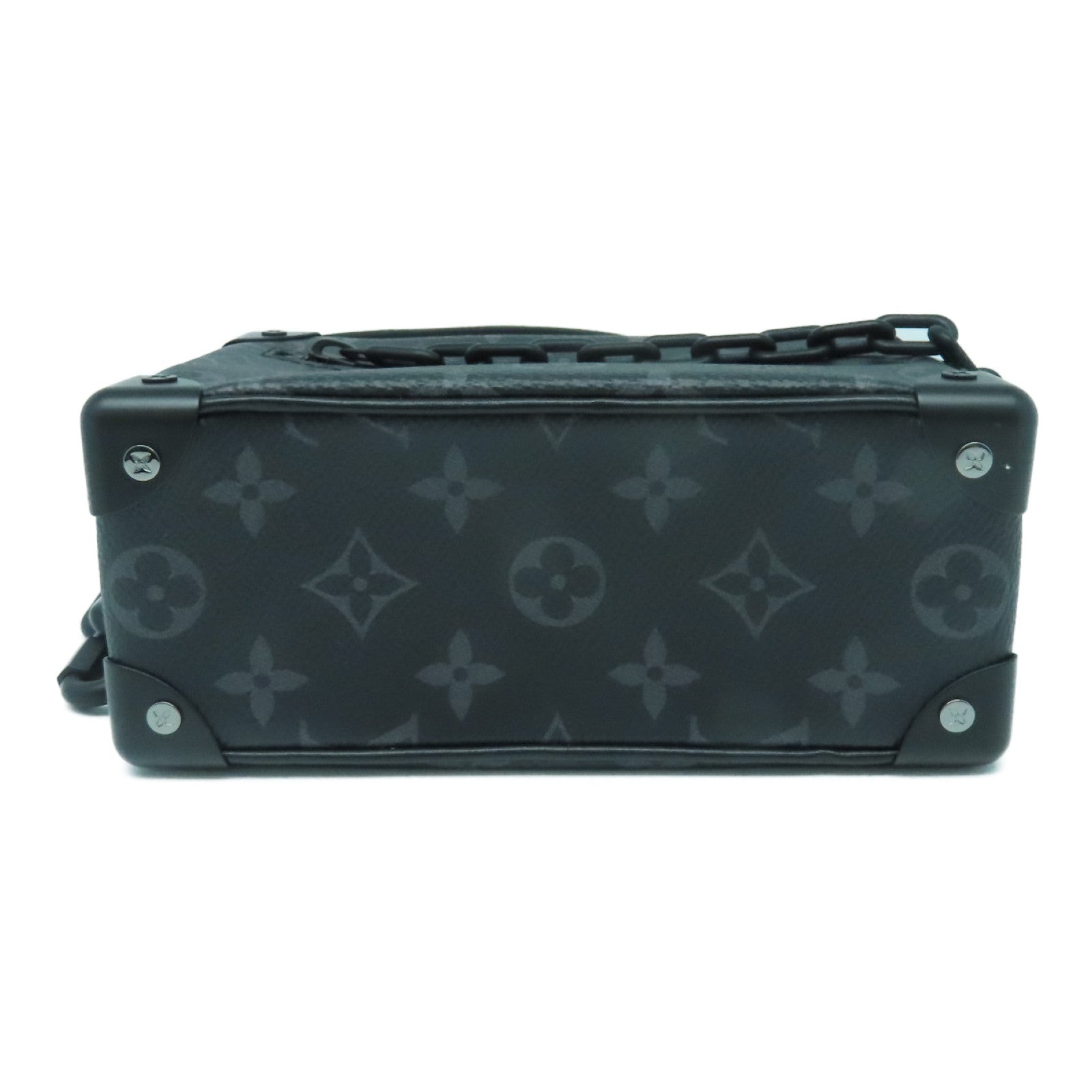 LOUIS VUITTON Monogram Eclipse Mini Soft Trunk肩背袋黑色
