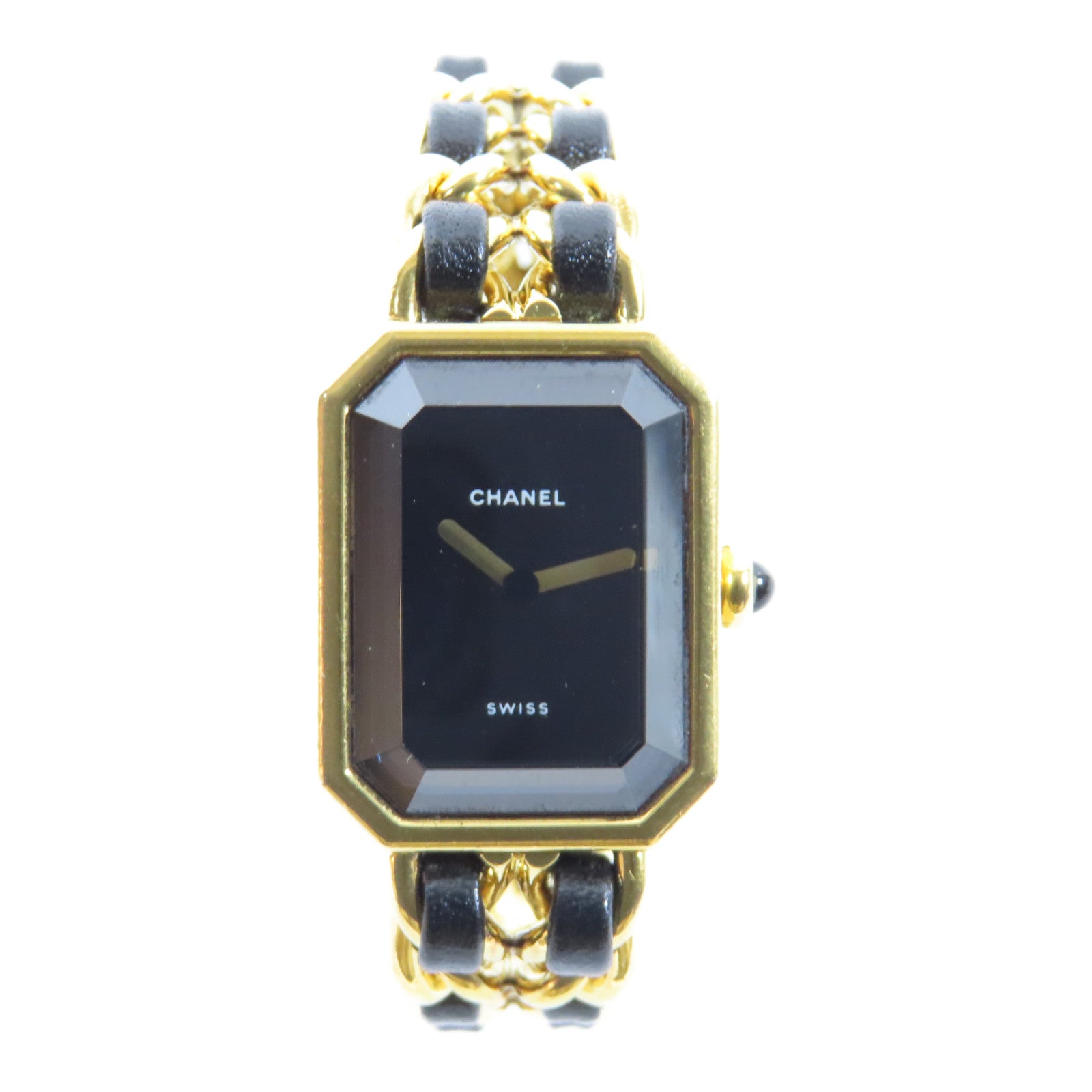 CHANEL Premiere M鍍金手錶石英機芯黑色