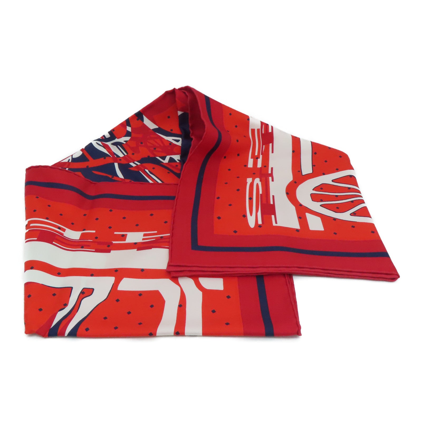 HERMES 【激減優惠】絲質Scarf 90絲巾紅色