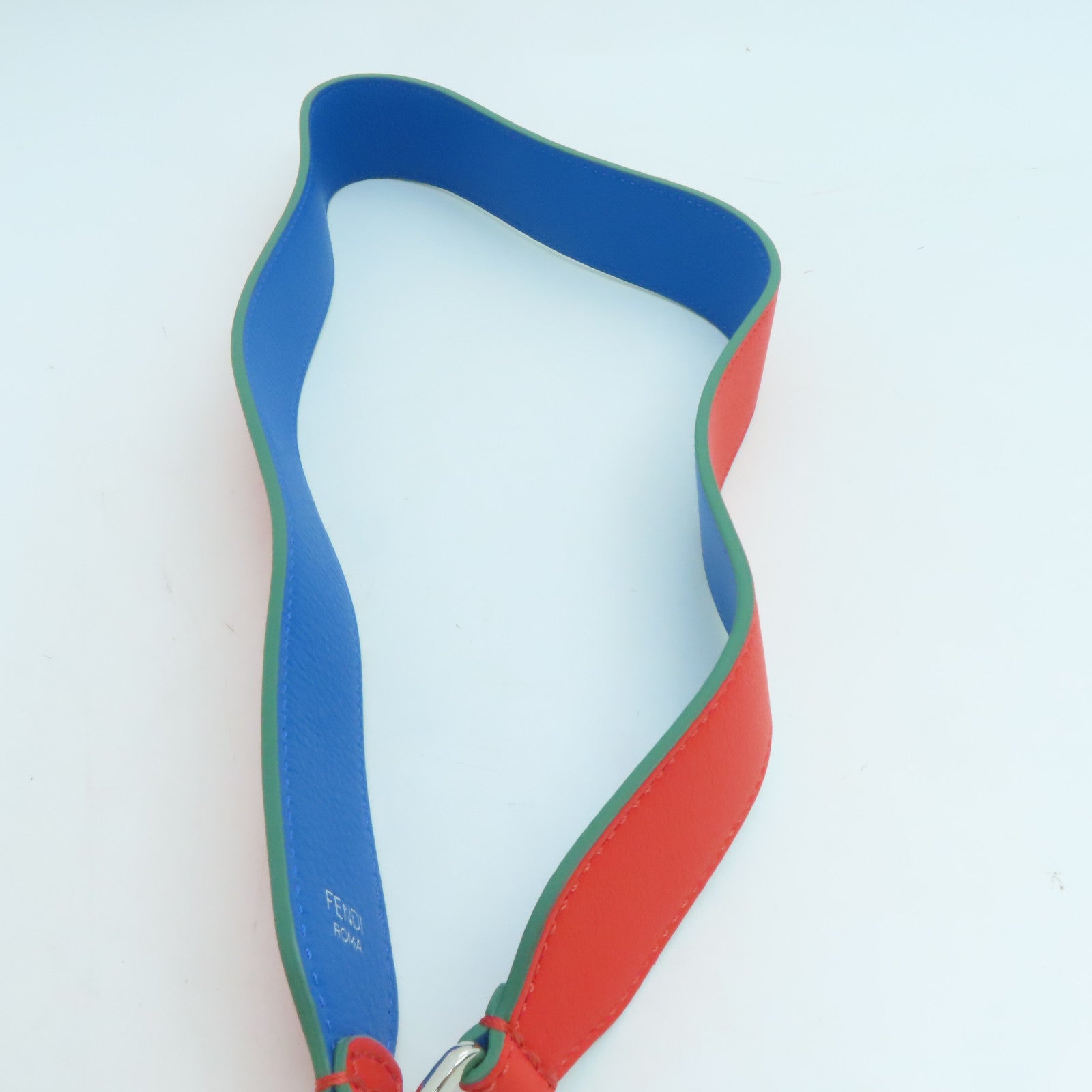 FENDI cowhide leather Shoulder Strap red blue