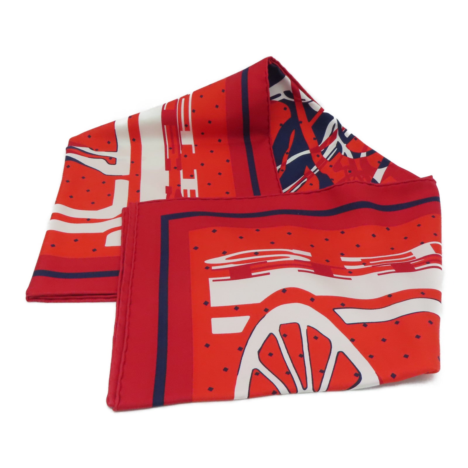 HERMES 【激減優惠】絲質Scarf 90絲巾紅色
