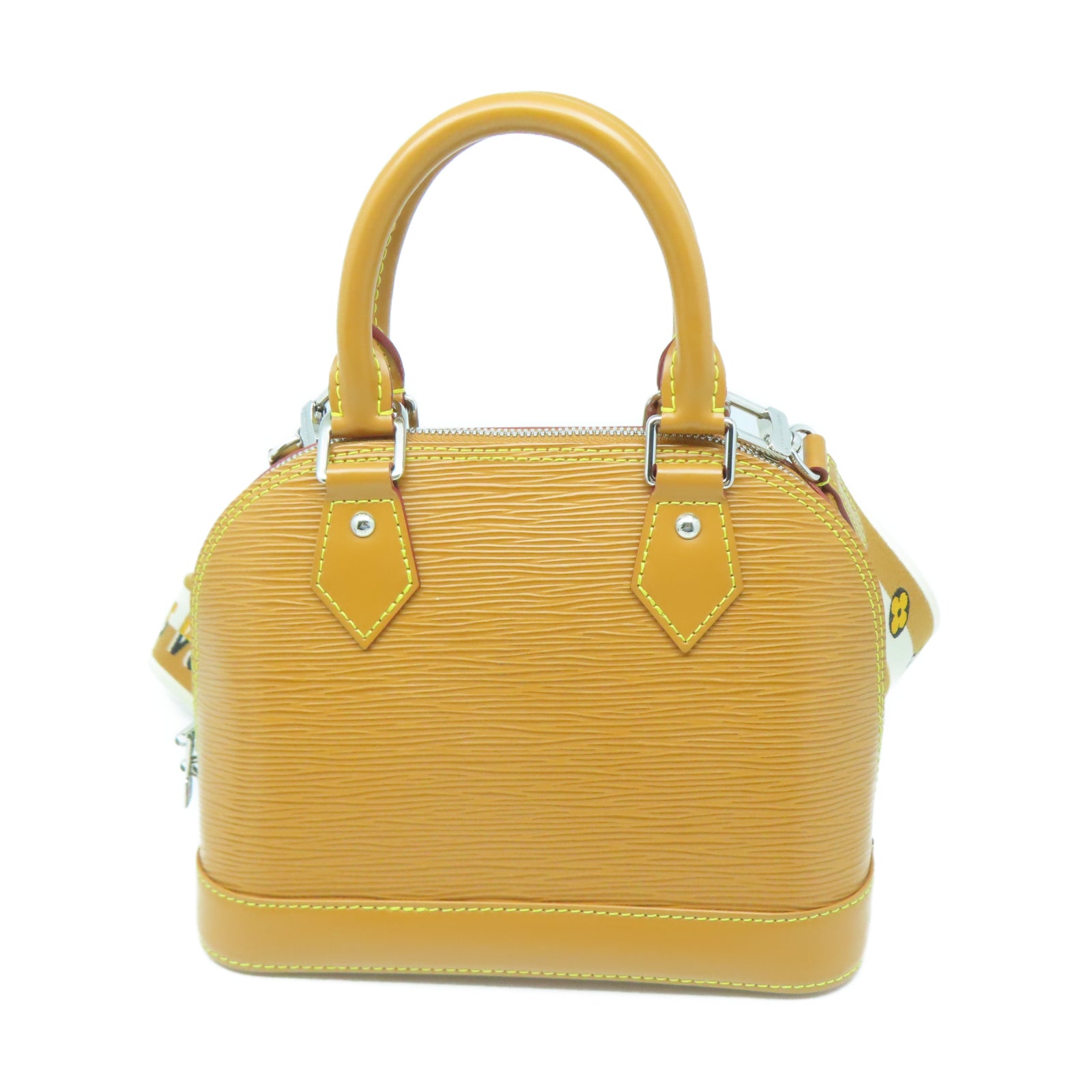 LOUIS VUITTON Epi皮革Alma BB銀扣手挽肩背兩用袋棕色
