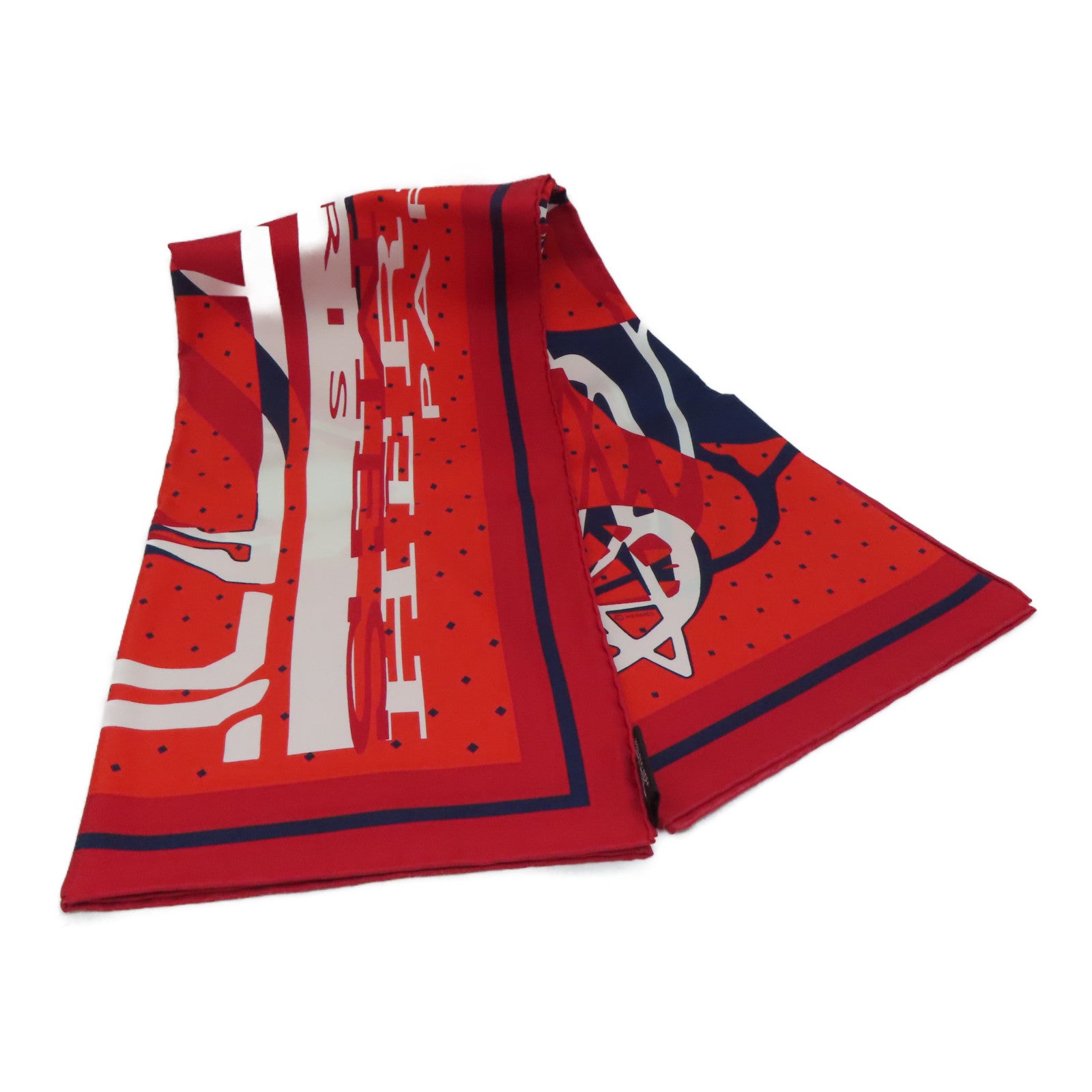 HERMES 【激減優惠】絲質Scarf 90絲巾紅色
