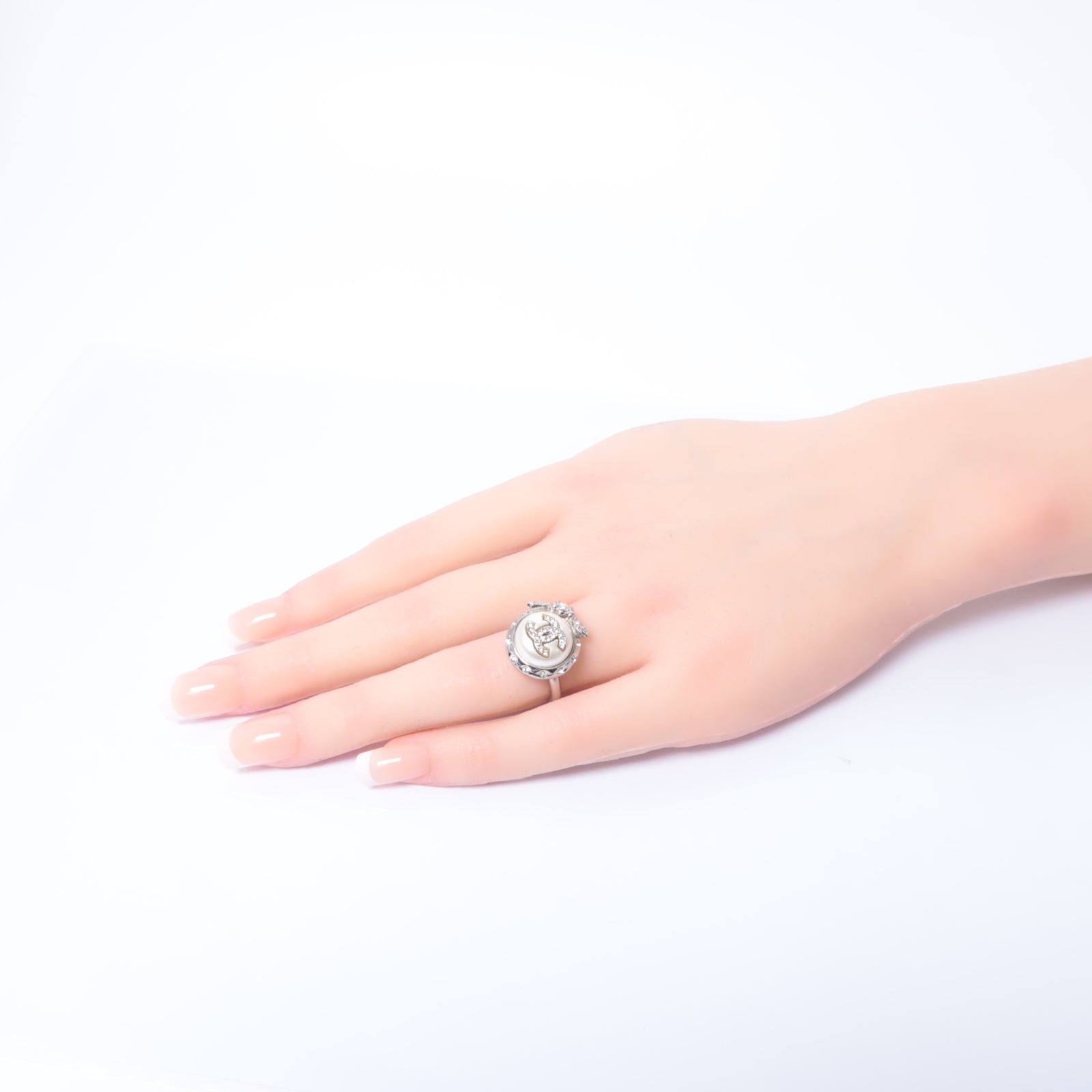 CHANEL PVC/金屬Ring戒指US#6