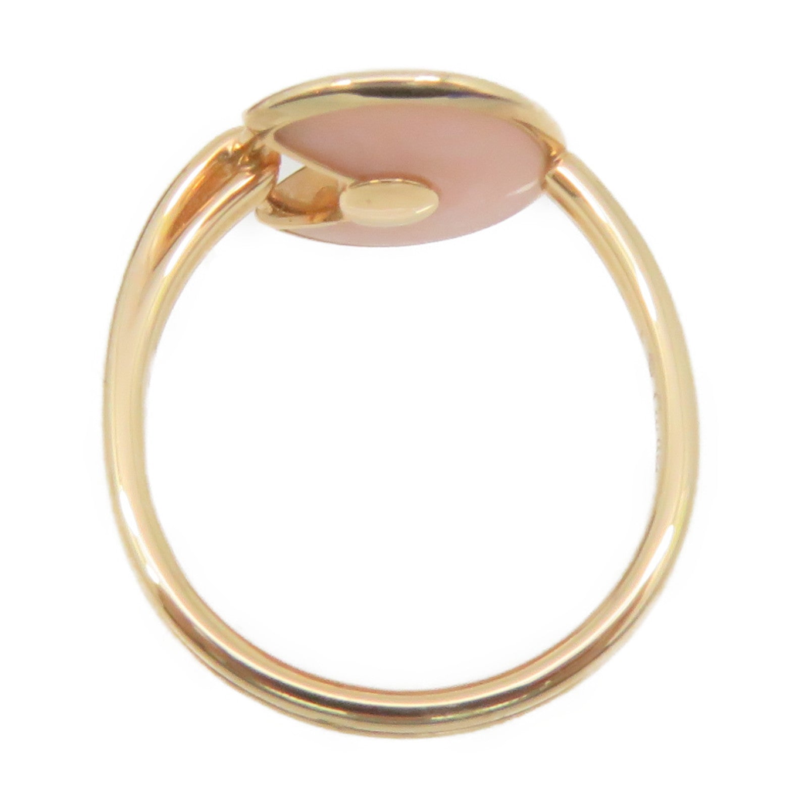 CARTIER 【激減優惠】18K玫瑰金/Amulette de Cartier Ring粉紅色蛋白石/鑽石戒指US#6/Cartier#52