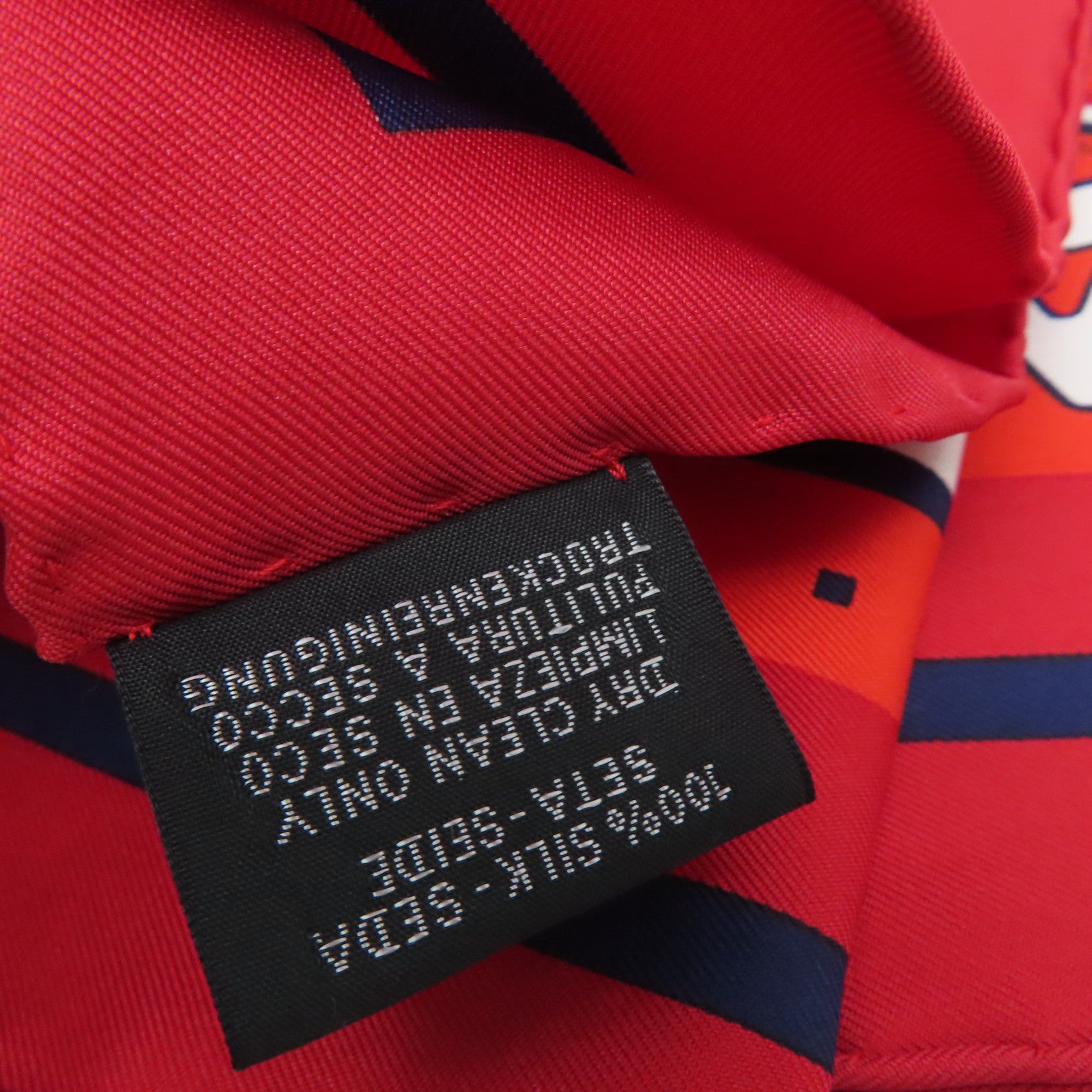 HERMES 【激減優惠】絲質Scarf 90絲巾紅色