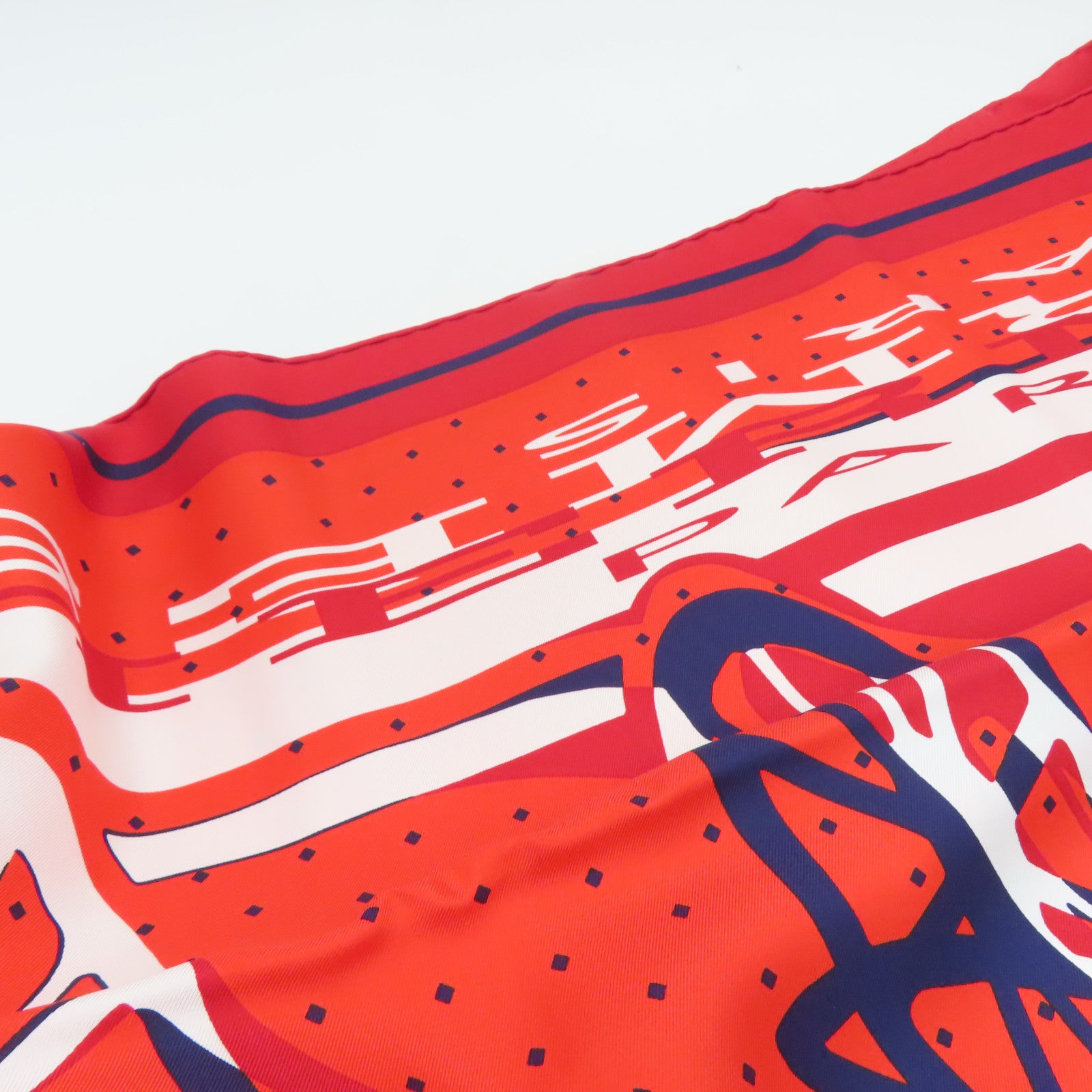 HERMES 【激減優惠】絲質Scarf 90絲巾紅色