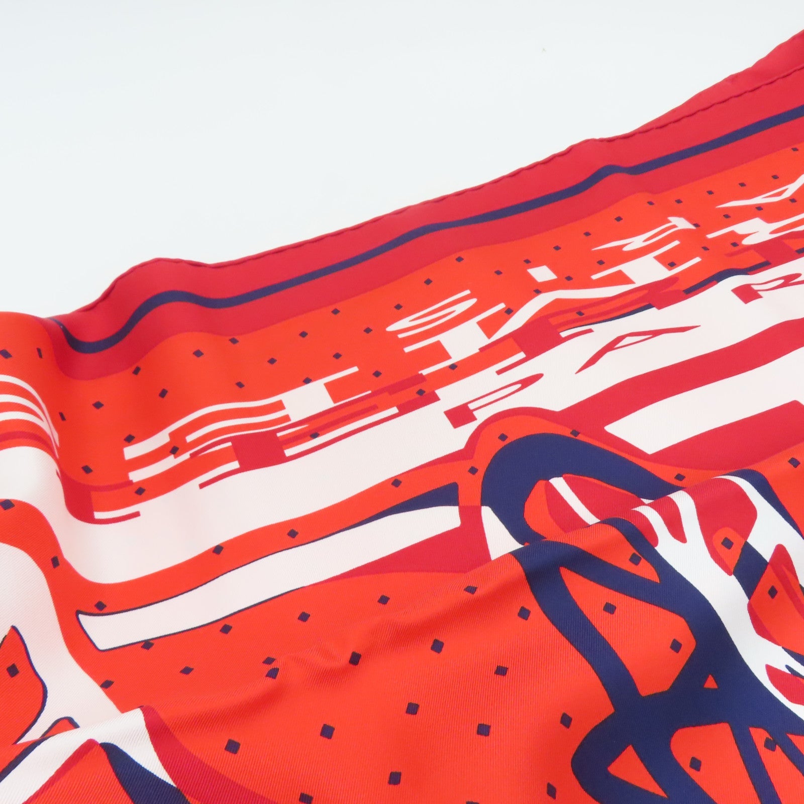 HERMES 【激減優惠】絲質Scarf 90絲巾紅色